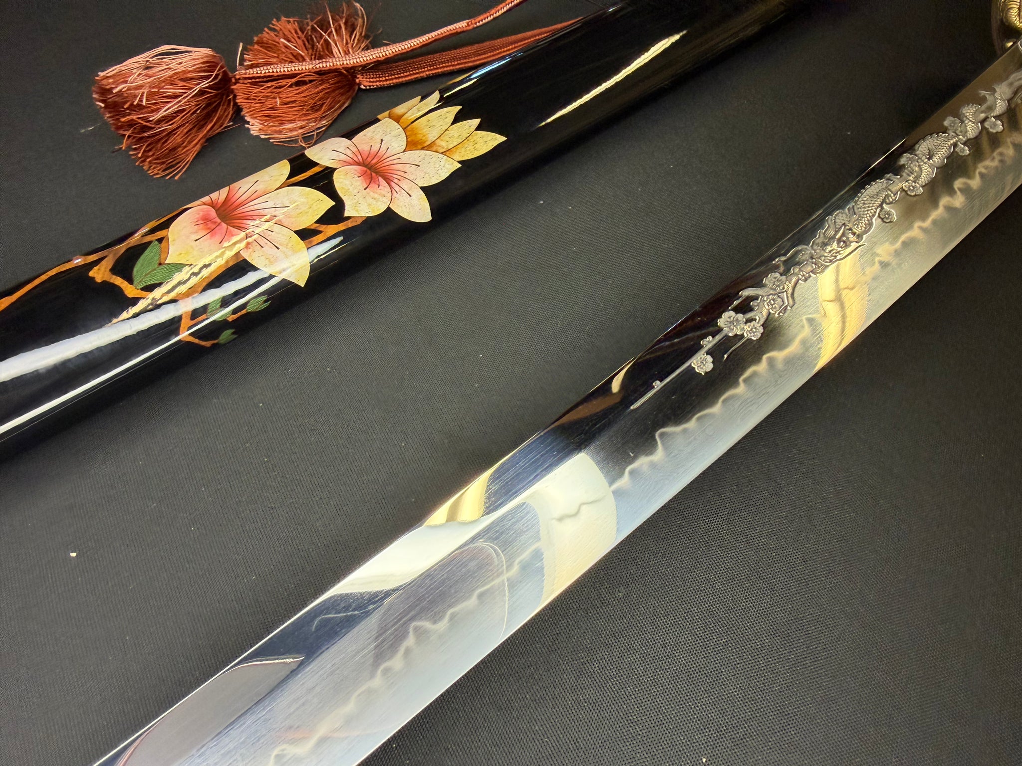 Phoenix Armory Craftsman Elite Katana - Blood Corolla Folded Self-smelted Steel Horimono