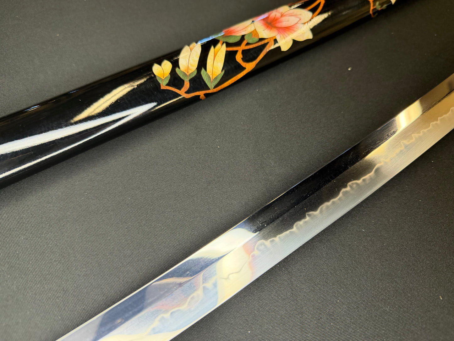 Phoenix Armory Craftsman Elite Katana - Blood Corolla Folded Self-smelted Steel Horimono