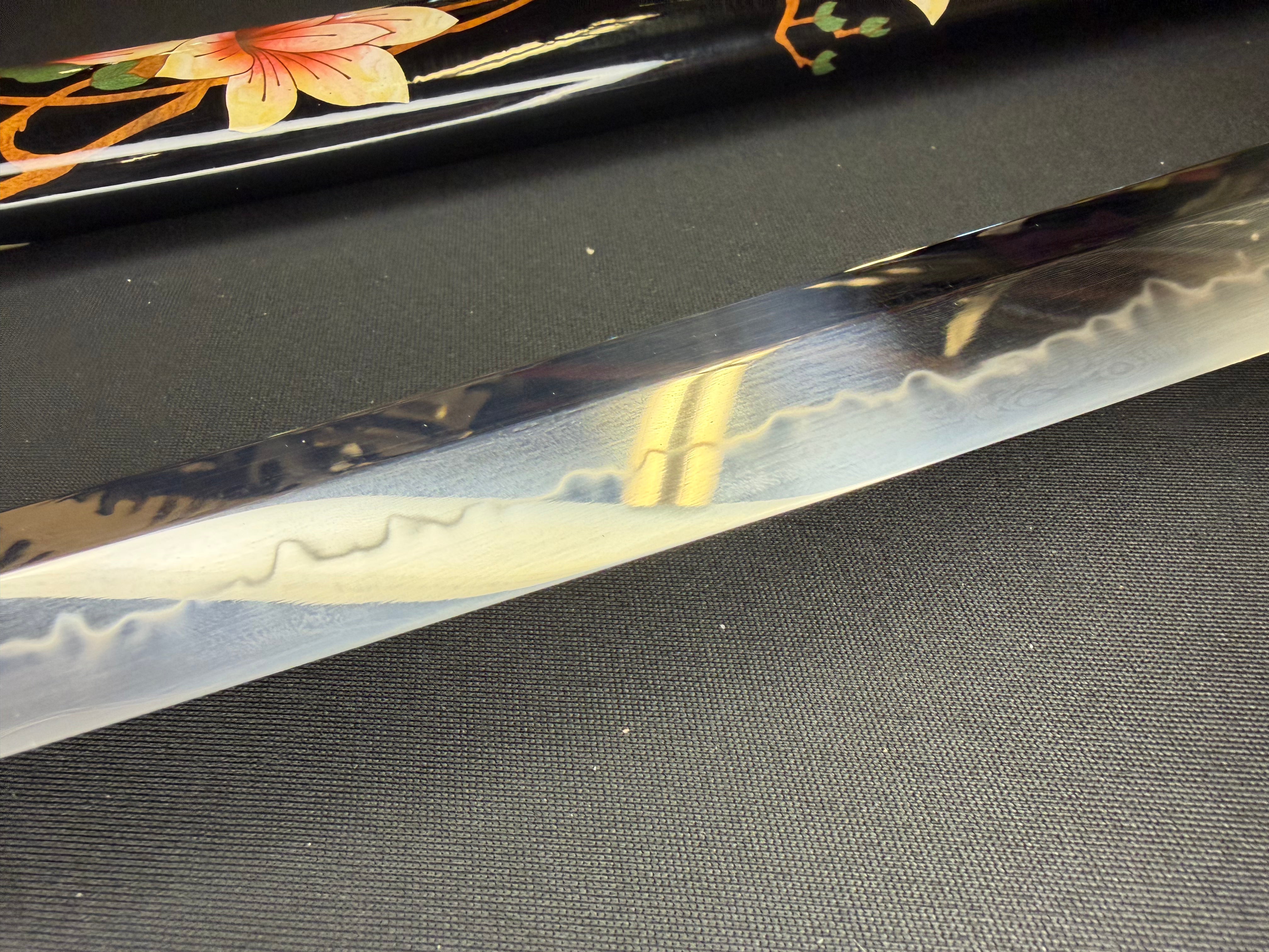 Phoenix Armory Craftsman Elite Katana - Blood Corolla Folded Self-smelted Steel Horimono