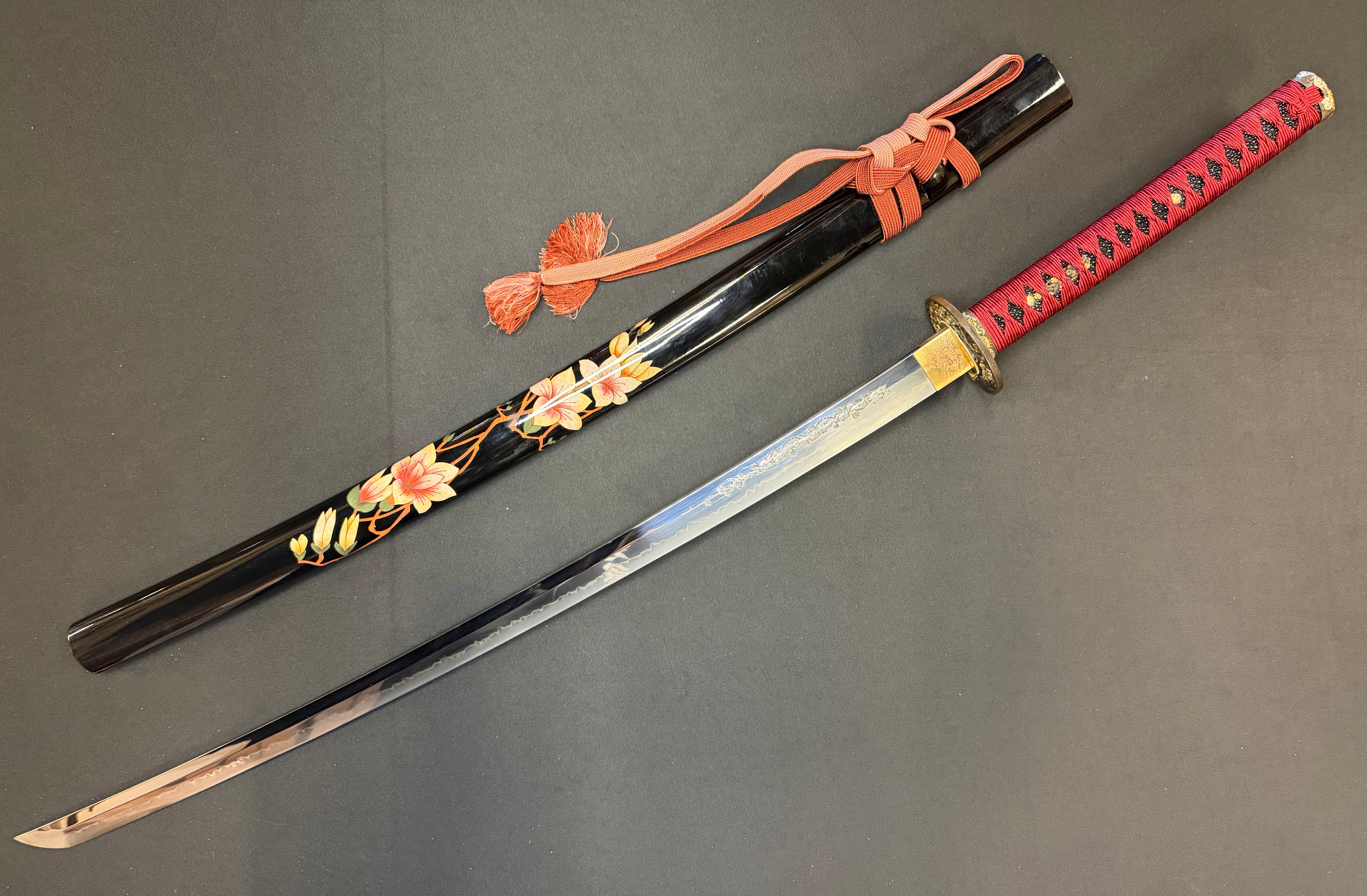 Phoenix Armory Craftsman Elite Katana - Blood Corolla Folded Self-smelted Steel Horimono
