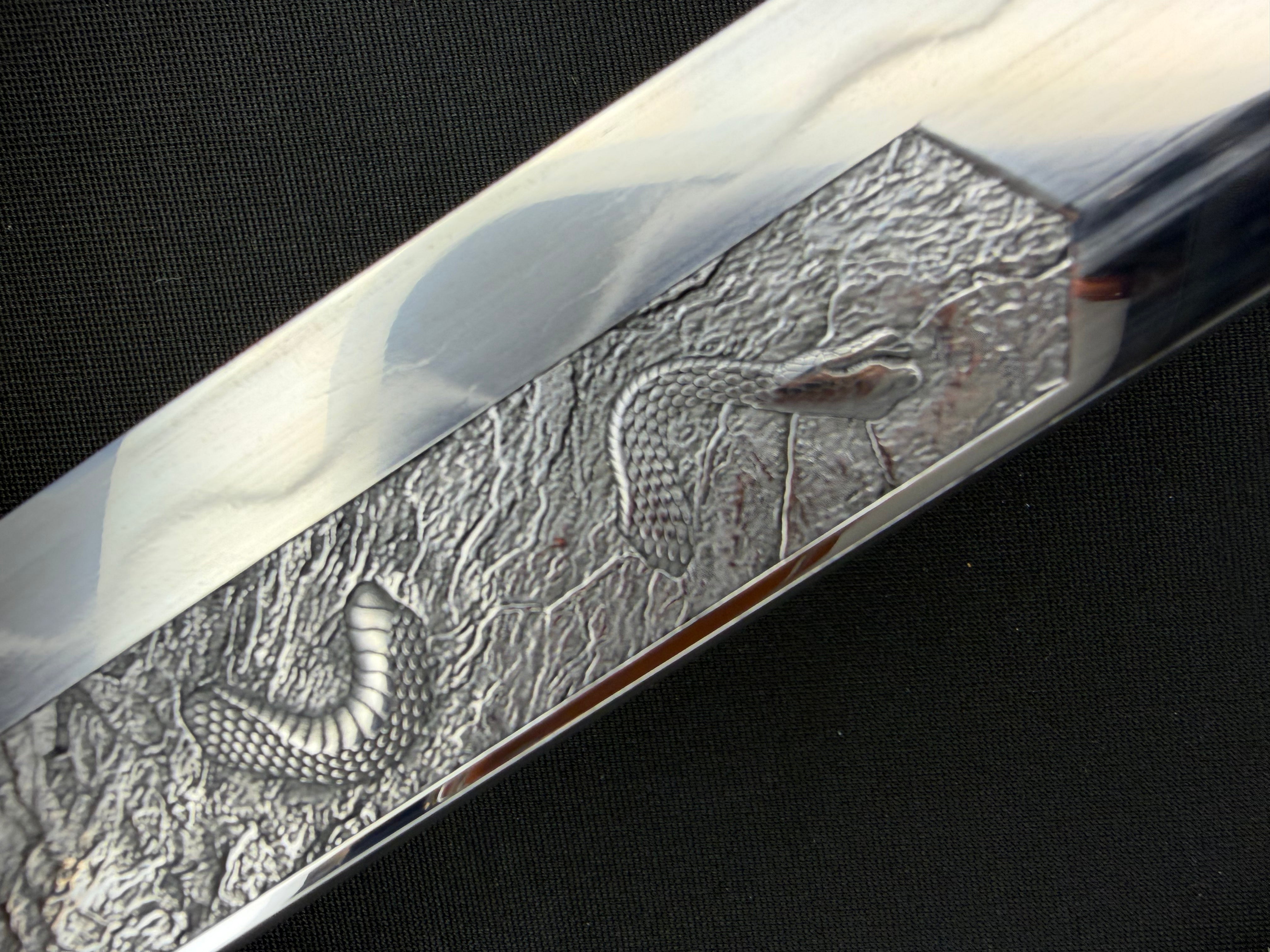 Phoenix Armory Craftsman Elite Katana - Jade Fang Folded Self-smelted Steel Horimono