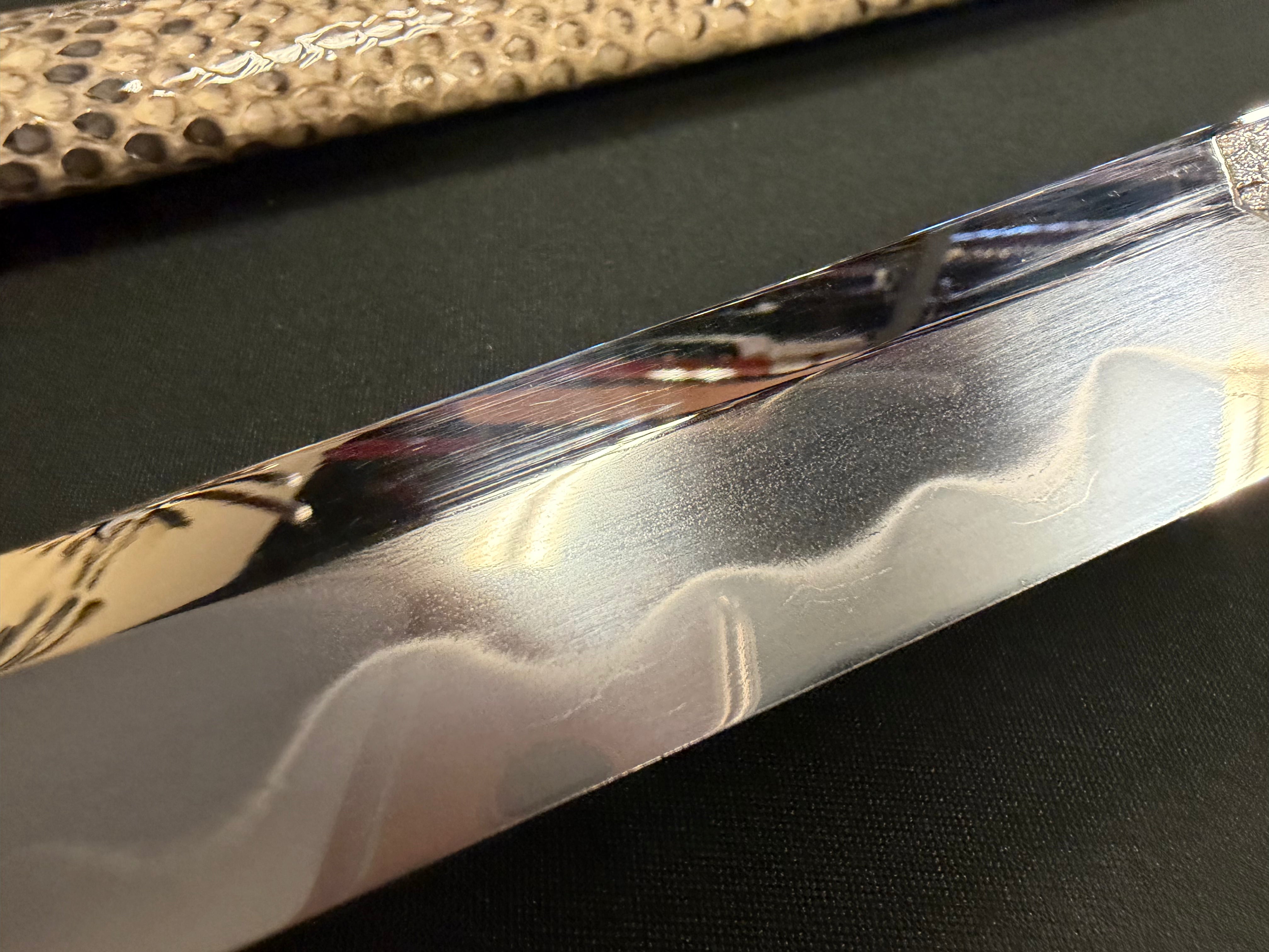 Phoenix Armory Craftsman Elite Katana - Jade Fang Folded Self-smelted Steel Horimono