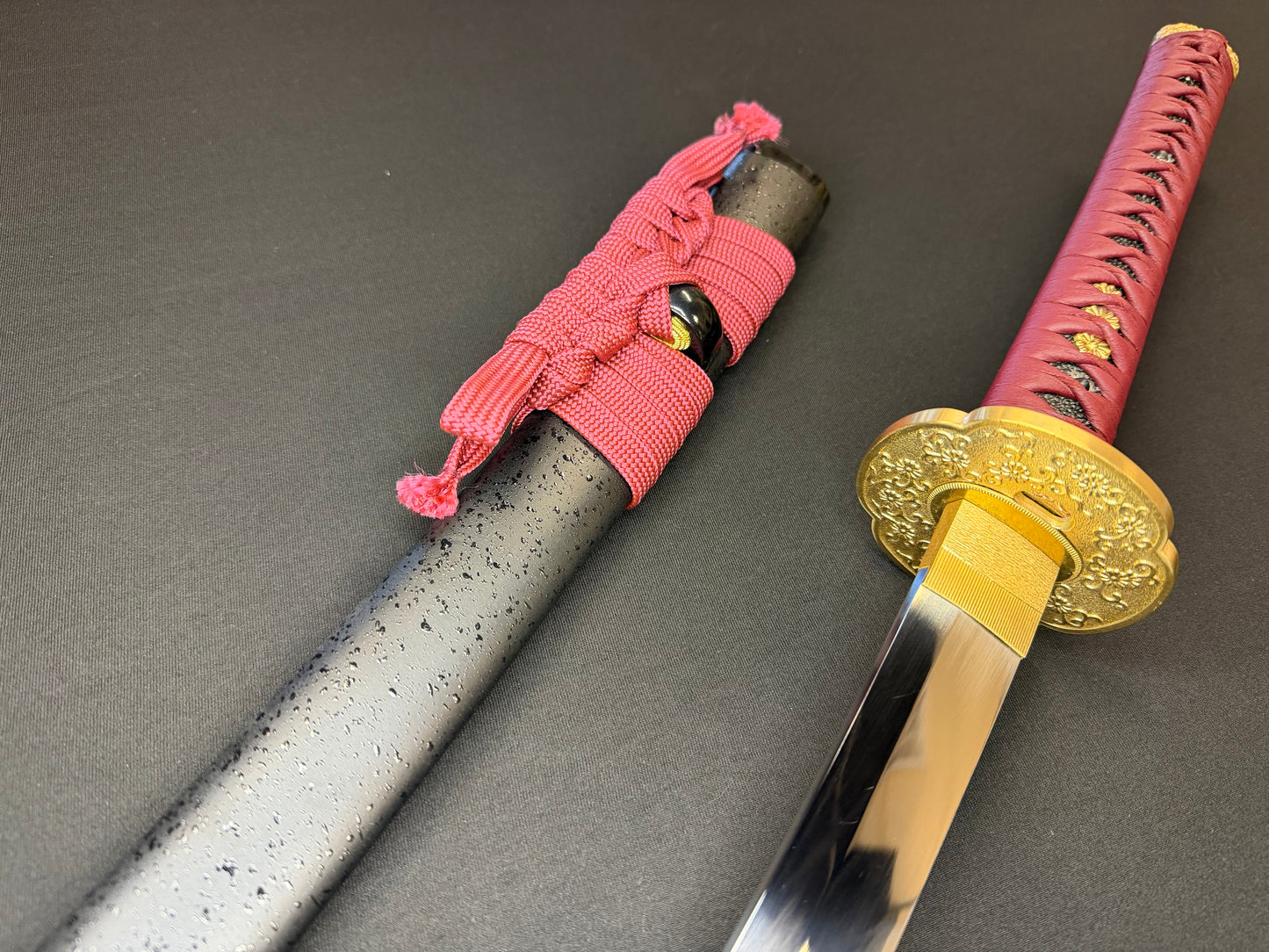 Cloudhammer Katana - Crimson Blossom Elite - sx105v Japanese tool Steel