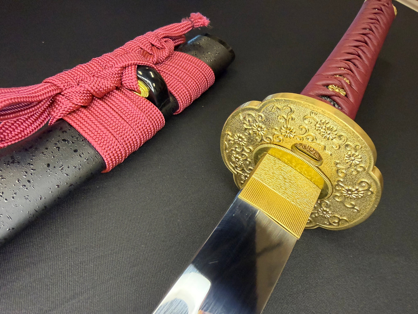 Cloudhammer Katana - Crimson Blossom Elite - sx105v Japanese tool Steel
