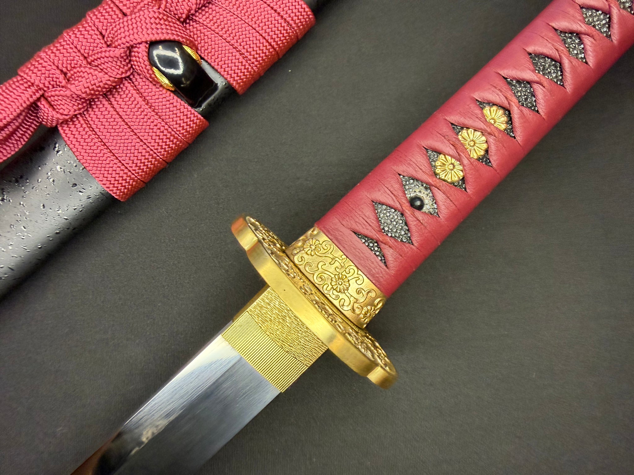Cloudhammer Katana - Crimson Blossom Elite - sx105v Japanese tool Steel