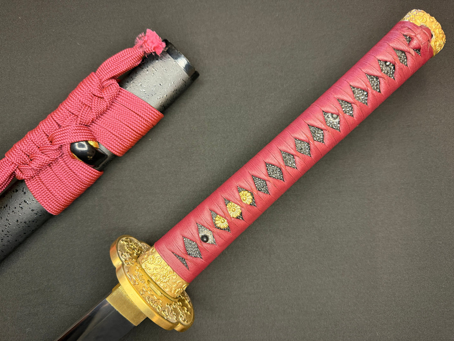 Cloudhammer Katana - Crimson Blossom Elite - sx105v Japanese tool Steel