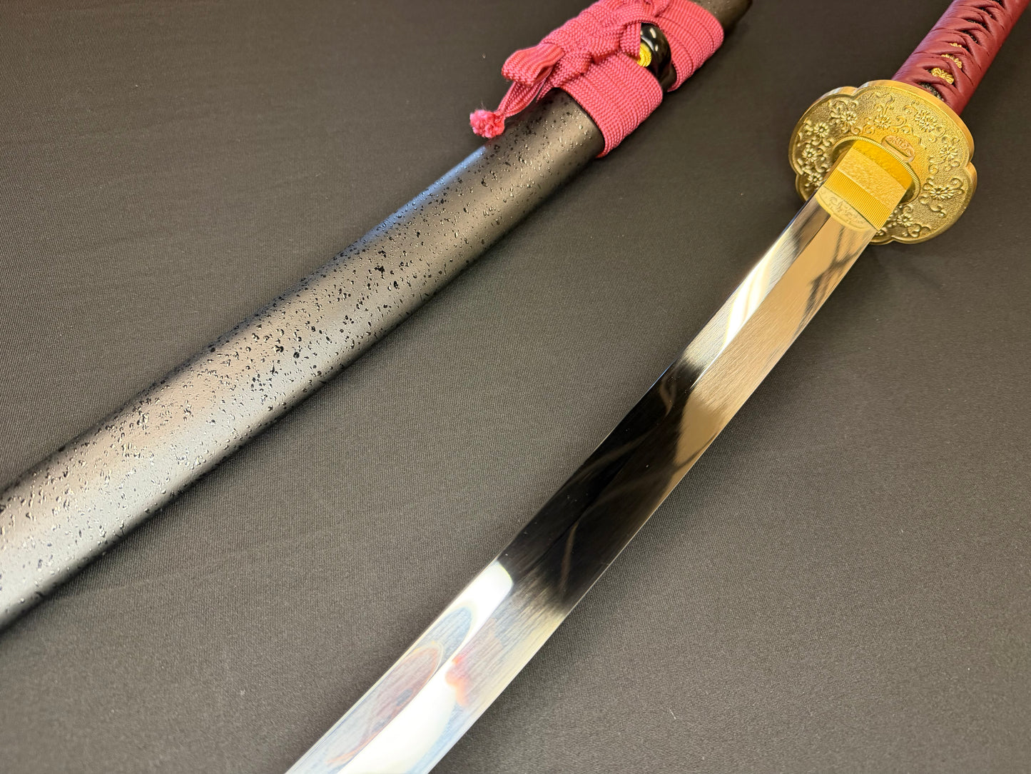 Cloudhammer Katana - Crimson Blossom Elite - sx105v Japanese tool Steel