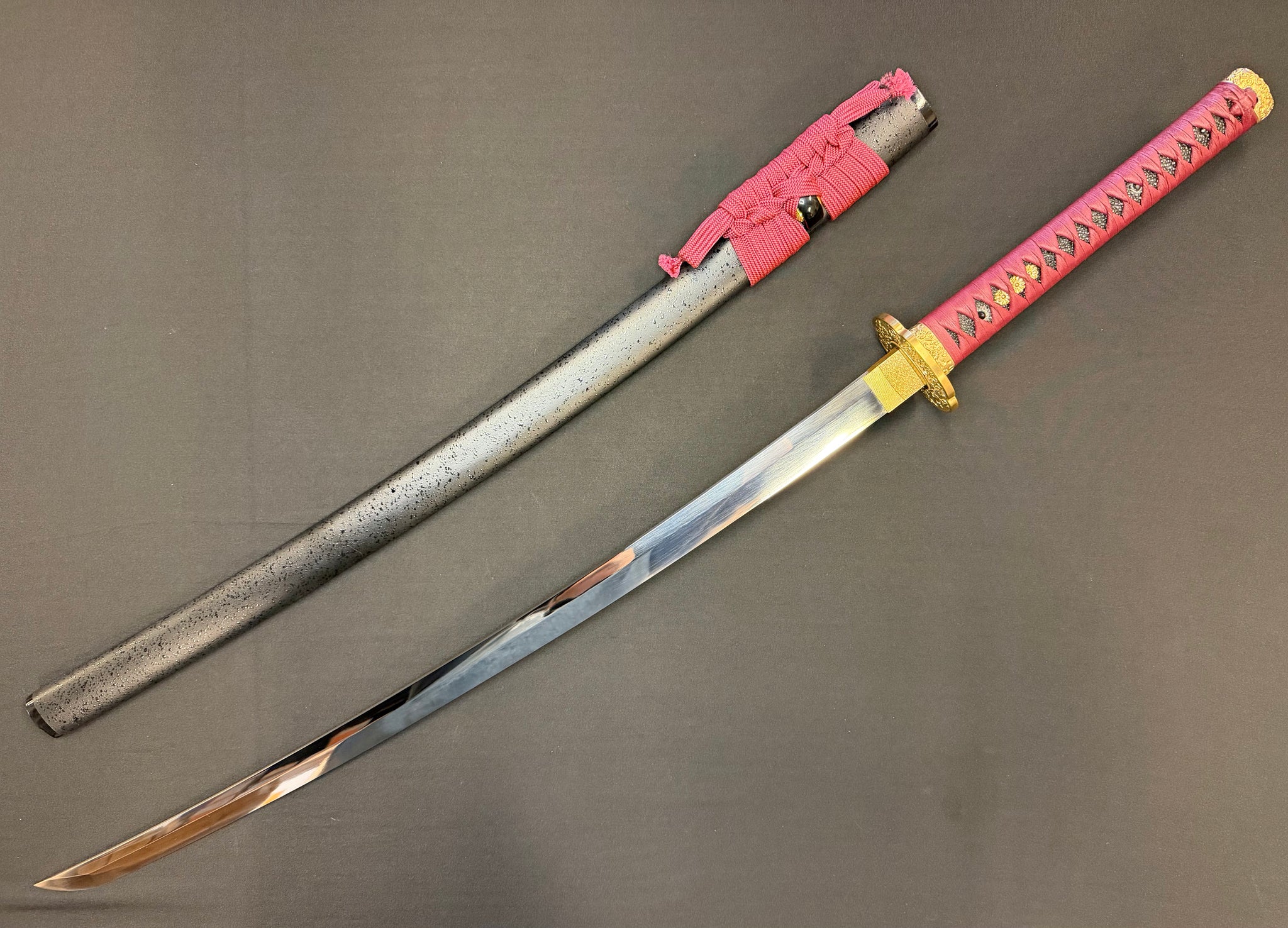 Cloudhammer Katana - Crimson Blossom Elite - sx105v Japanese tool Steel
