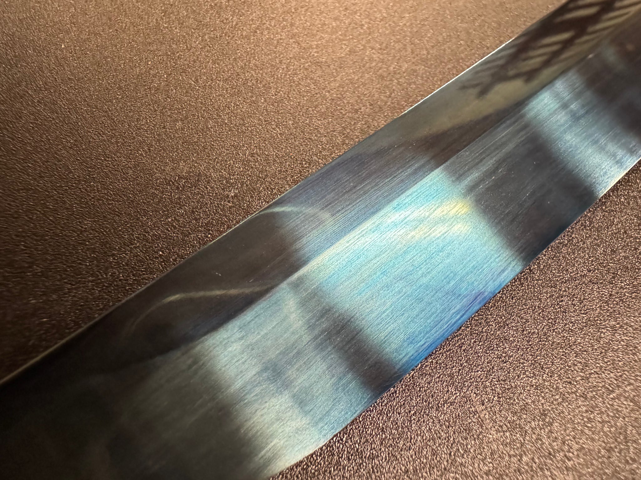 Dragonspring Katana - Mizu Blue Eye Samurai Sanmai Meteorite Damascus Variant II