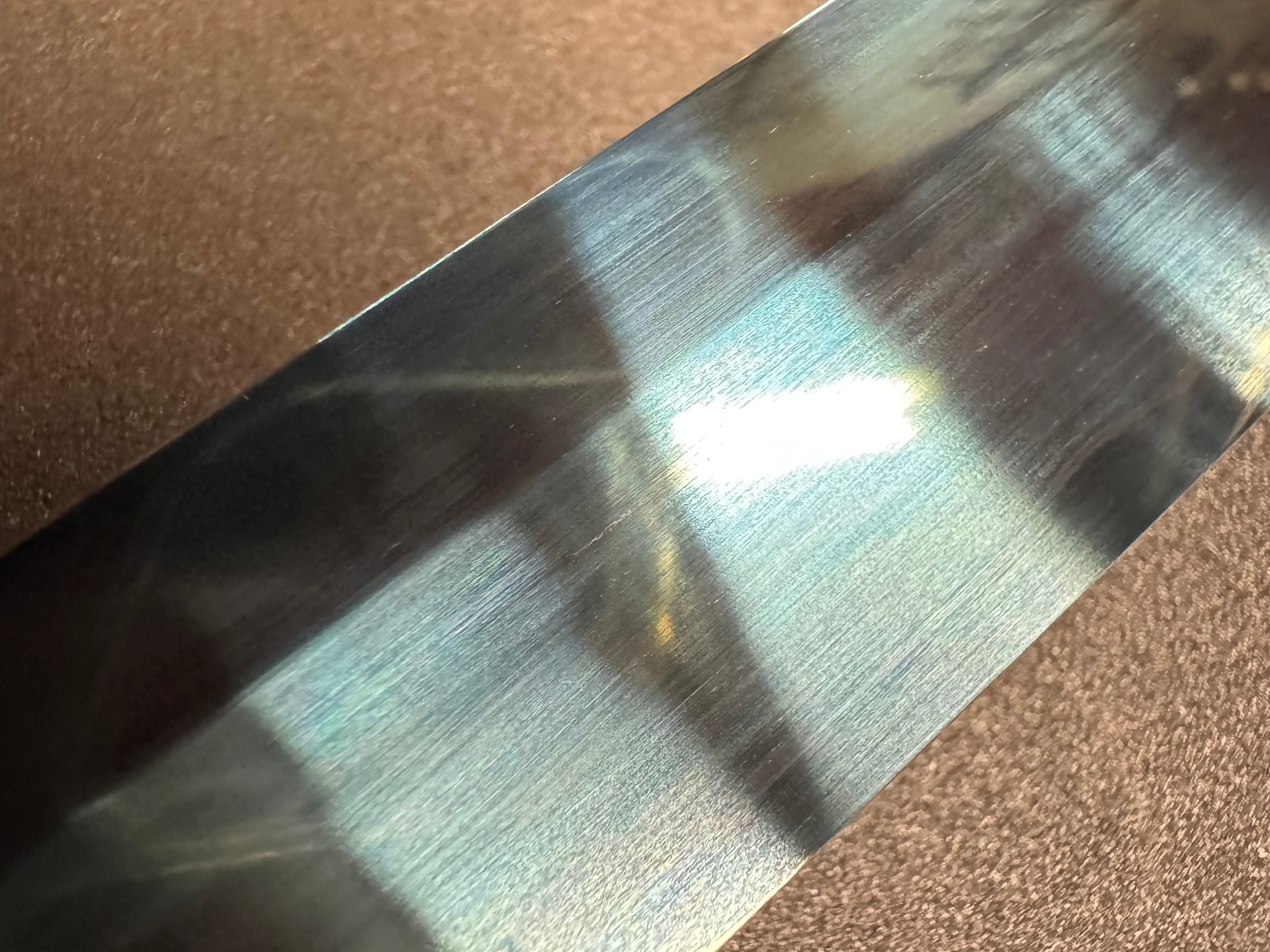 Dragonspring Katana - Mizu Blue Eye Samurai Sanmai Meteorite Damascus Variant II