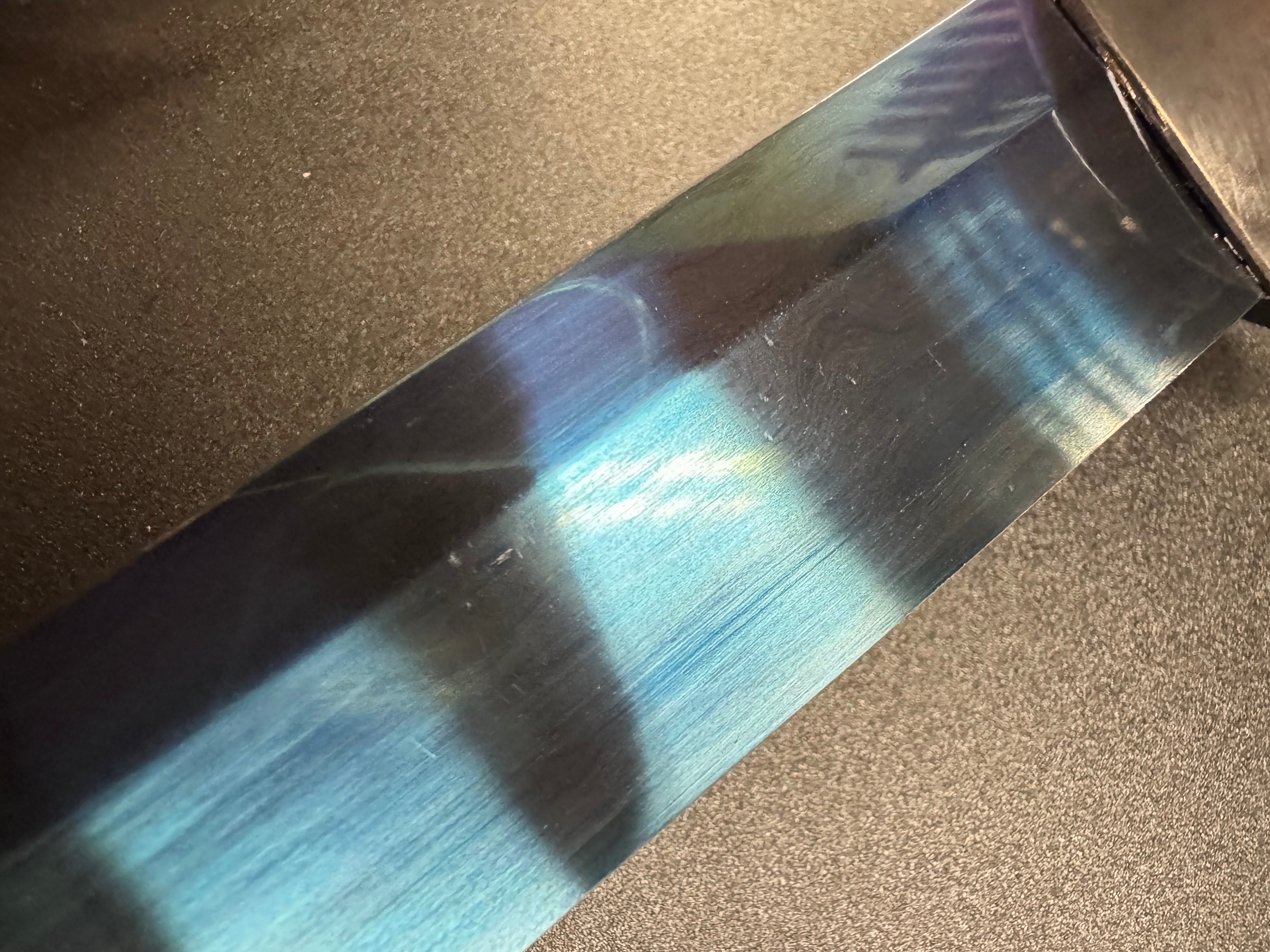 Dragonspring Katana - Mizu Blue Eye Samurai Sanmai Meteorite Damascus Variant II