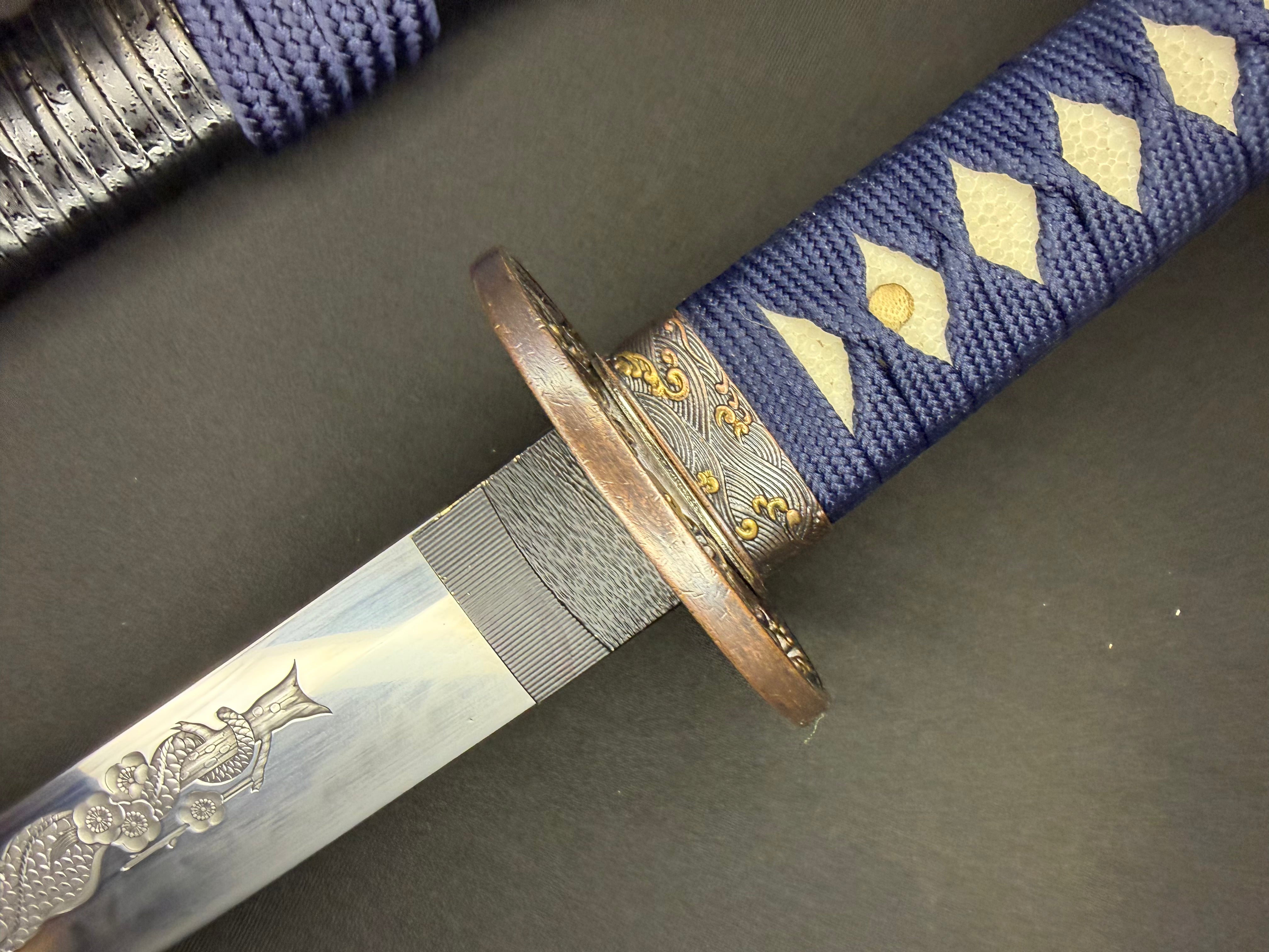 Legacy Blades Katana  - Nightstorm Striker Horimono 1095