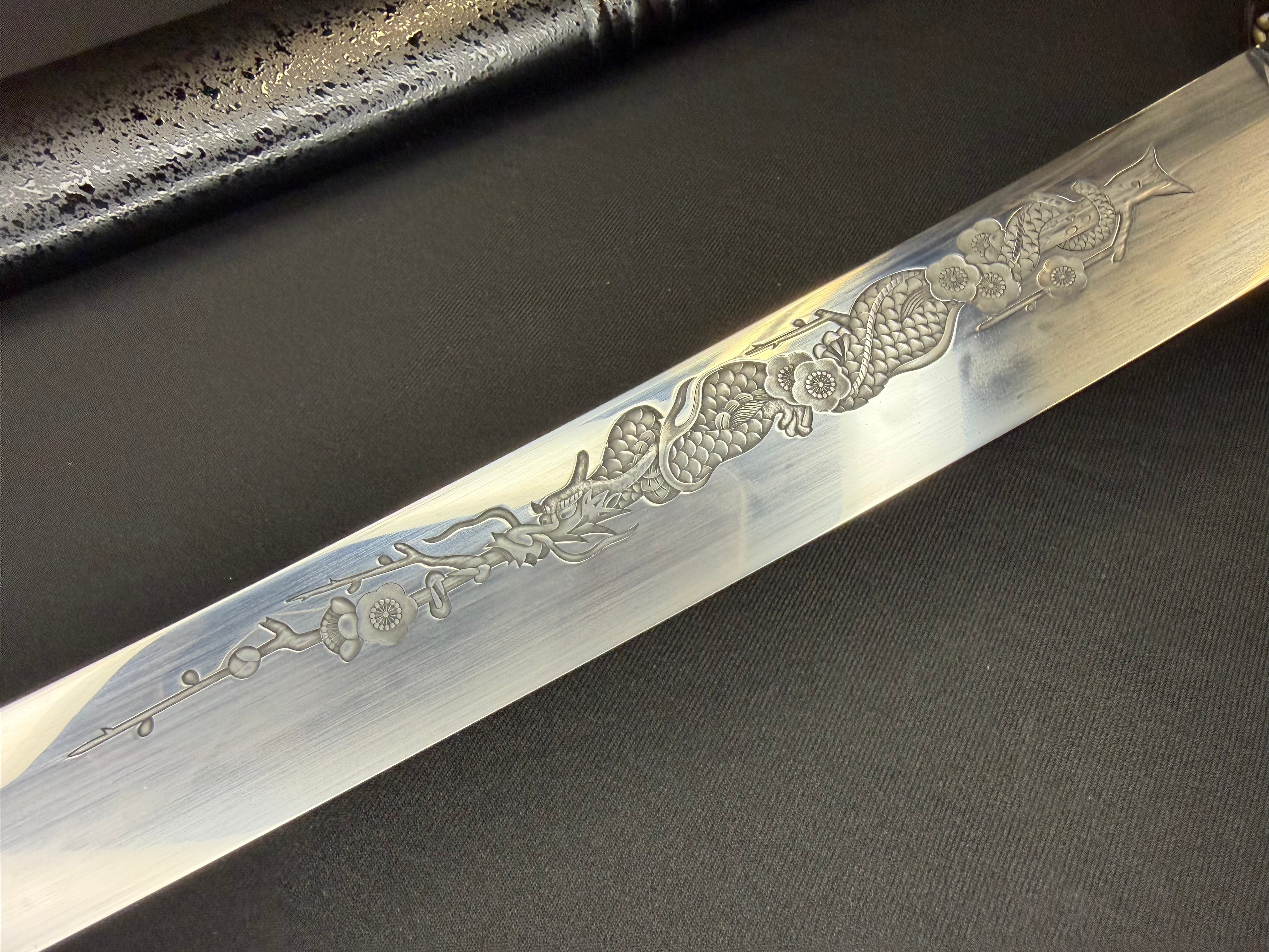 Legacy Blades Katana  - Nightstorm Striker Horimono 1095