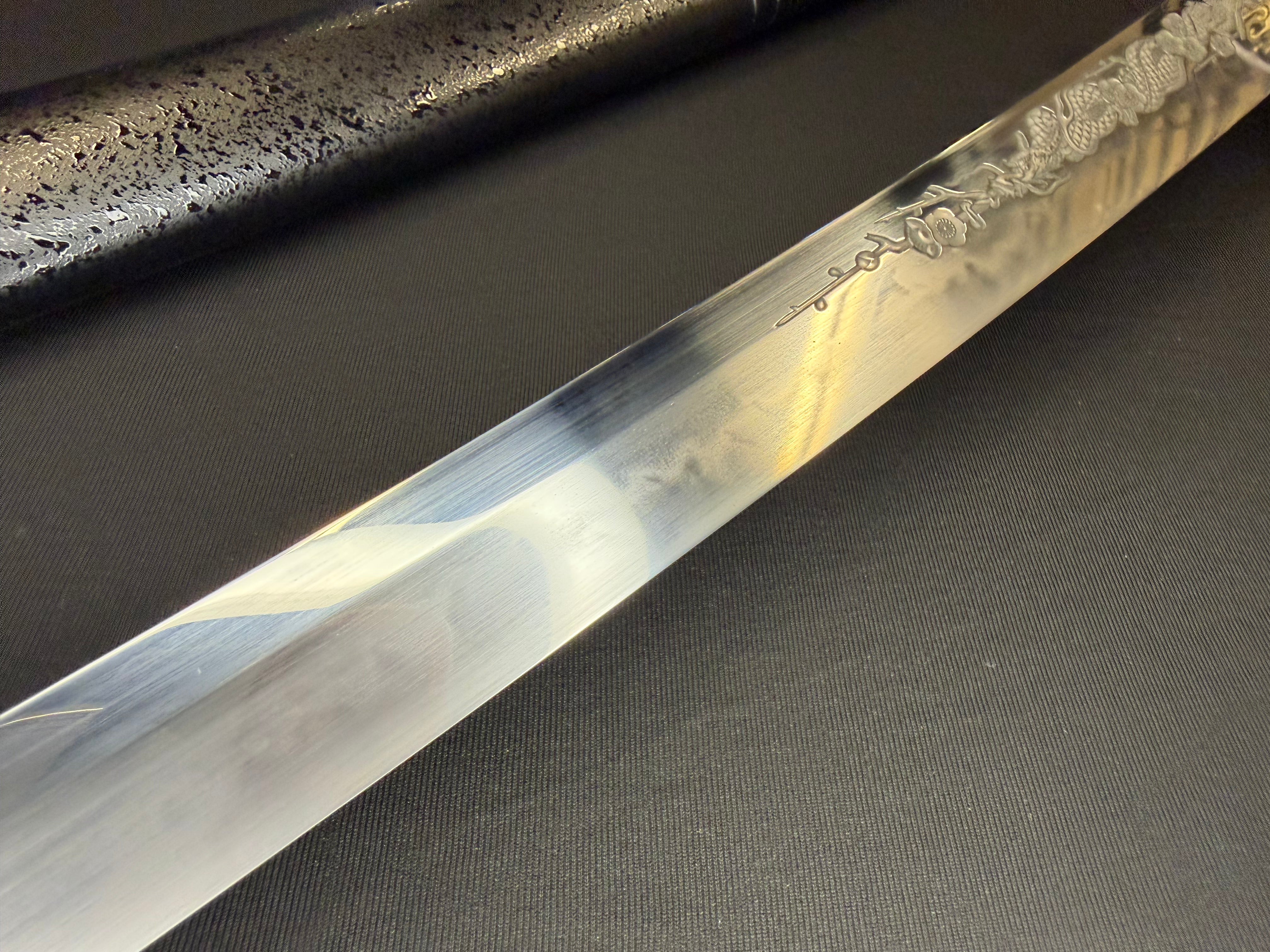 Legacy Blades Katana  - Nightstorm Striker Horimono 1095