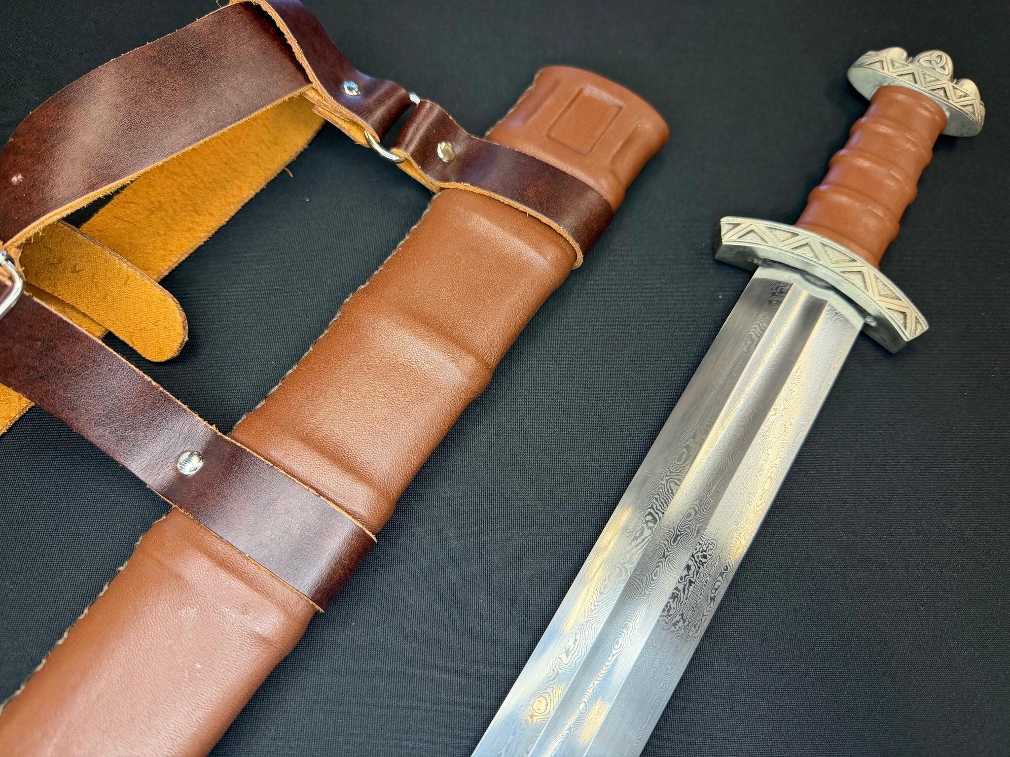 Phoenix Armory Single Handed Viking Sword Damascus