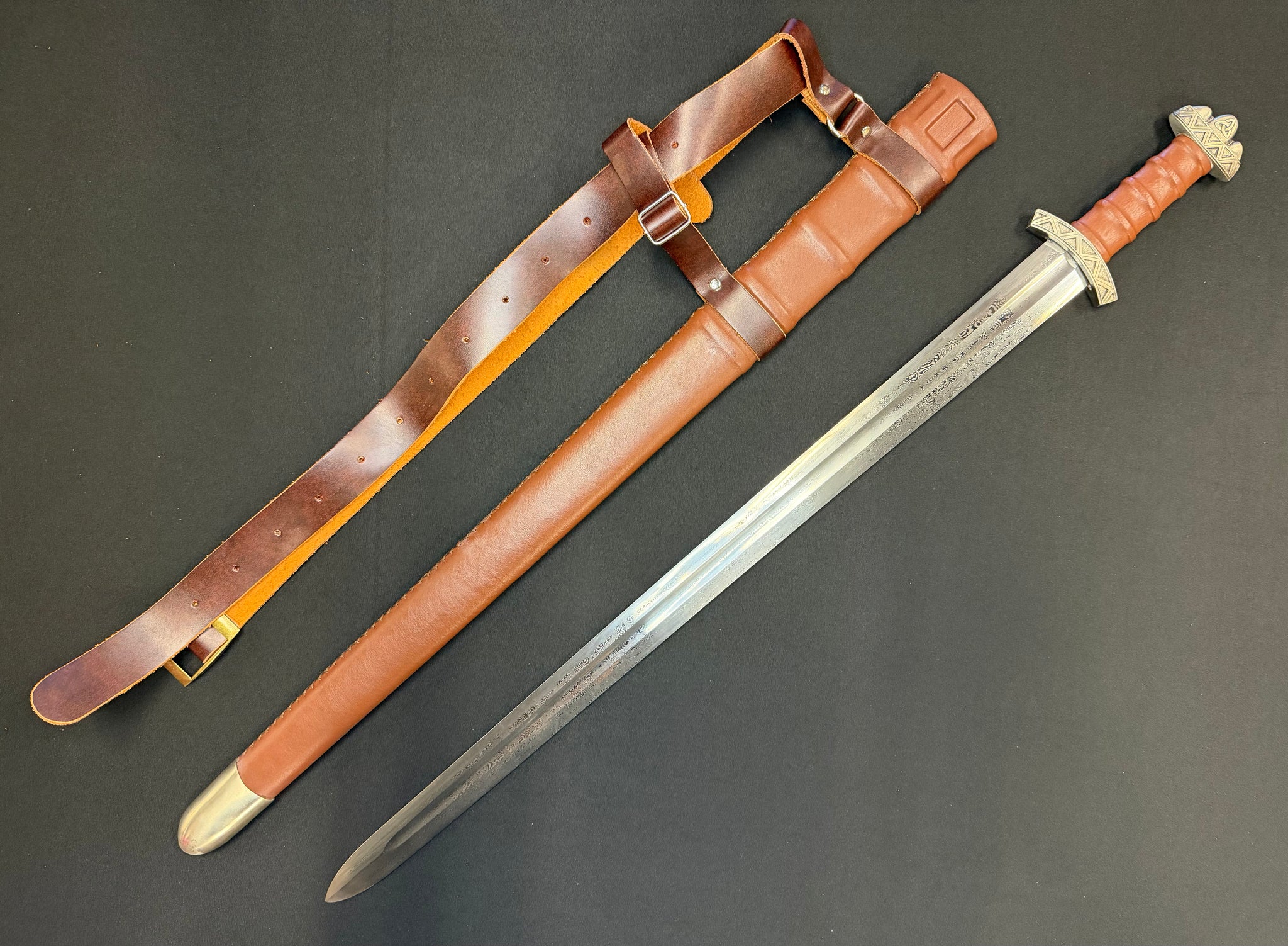 Phoenix Armory Single Handed Viking Sword Damascus