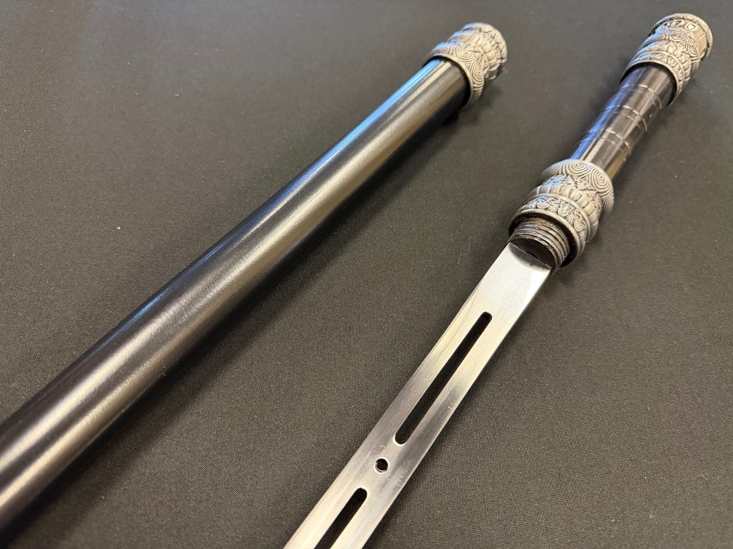 Phoenix Armory Silver Defender Baton Sword Combo Spear 65Mn