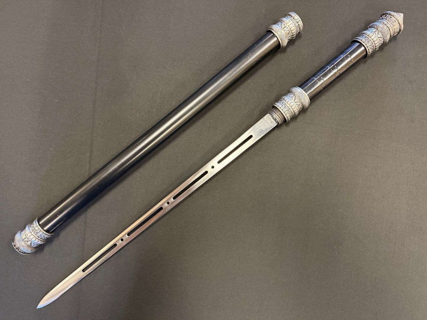 Phoenix Armory Silver Defender Baton Sword Combo Spear 65Mn