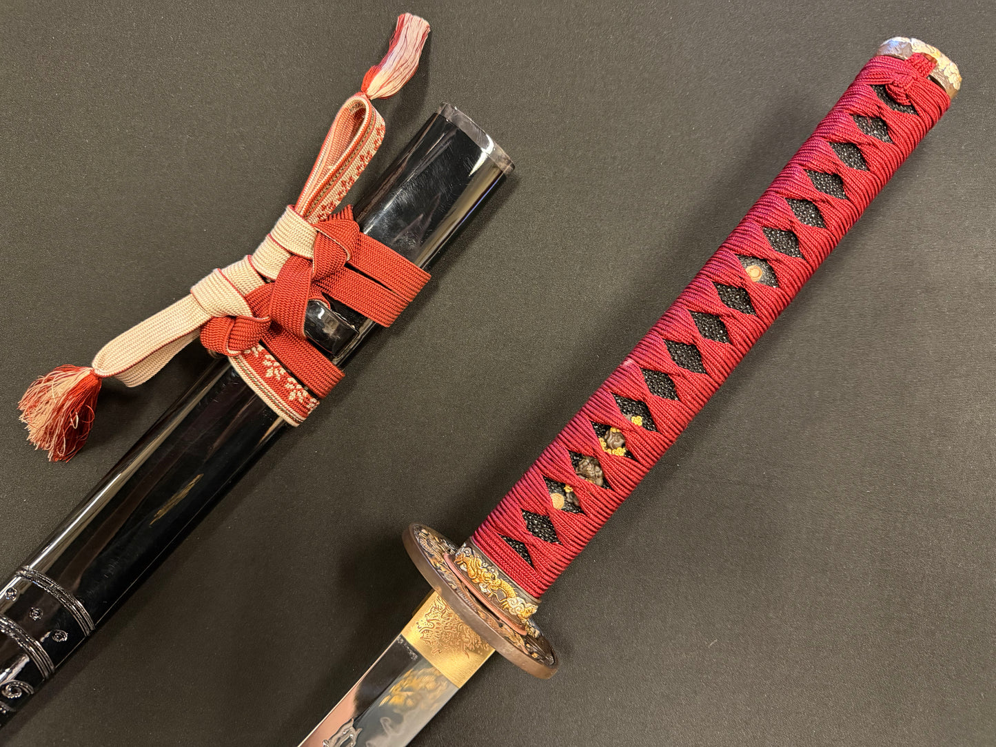 Phoenix Armory Craftsman Elite Katana - Crimson Dragonfire forge-folded Orishigane/Tamahagane