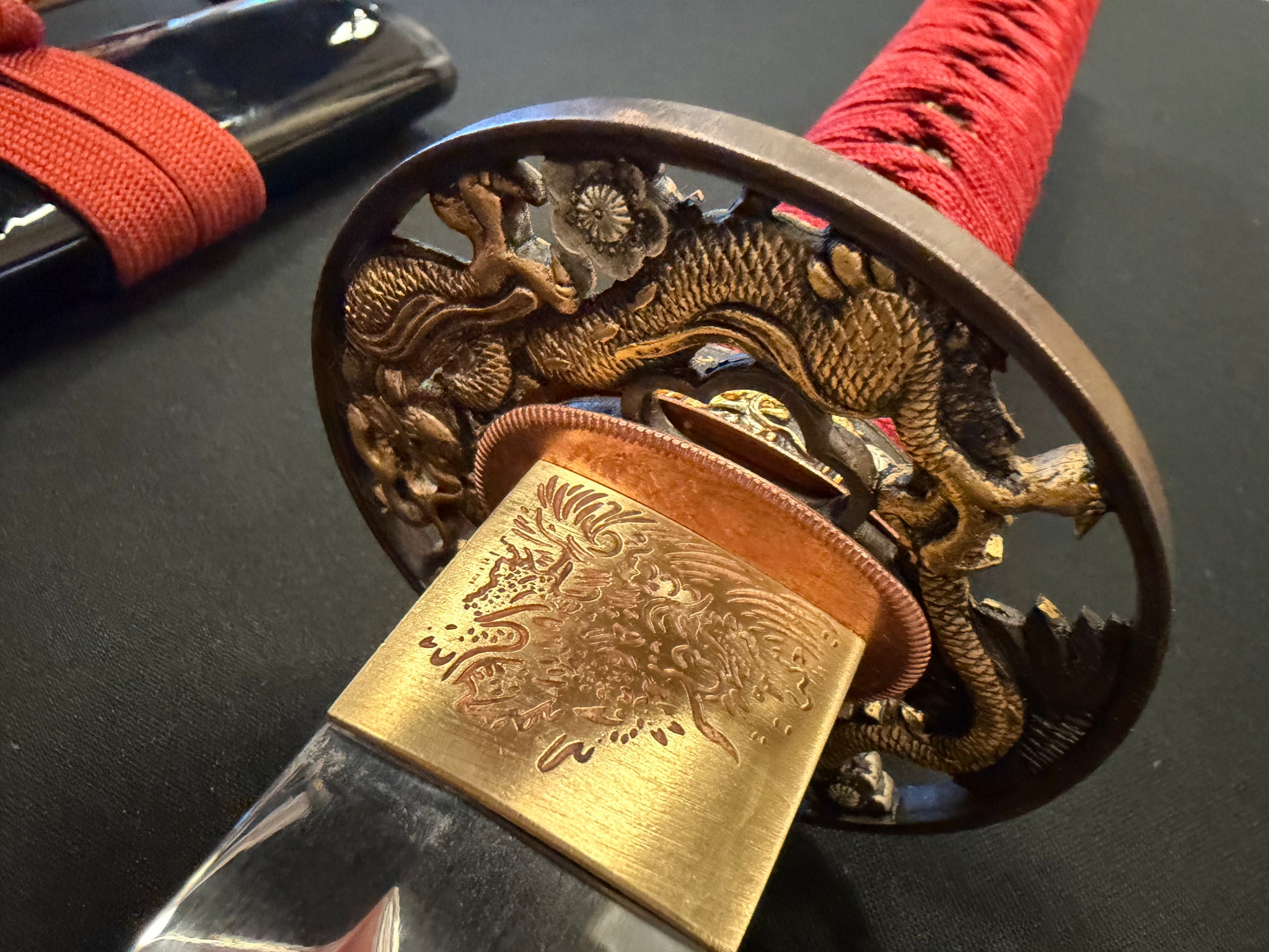 Phoenix Armory Craftsman Elite Katana - Crimson Dragonfire forge-folded Orishigane/Tamahagane