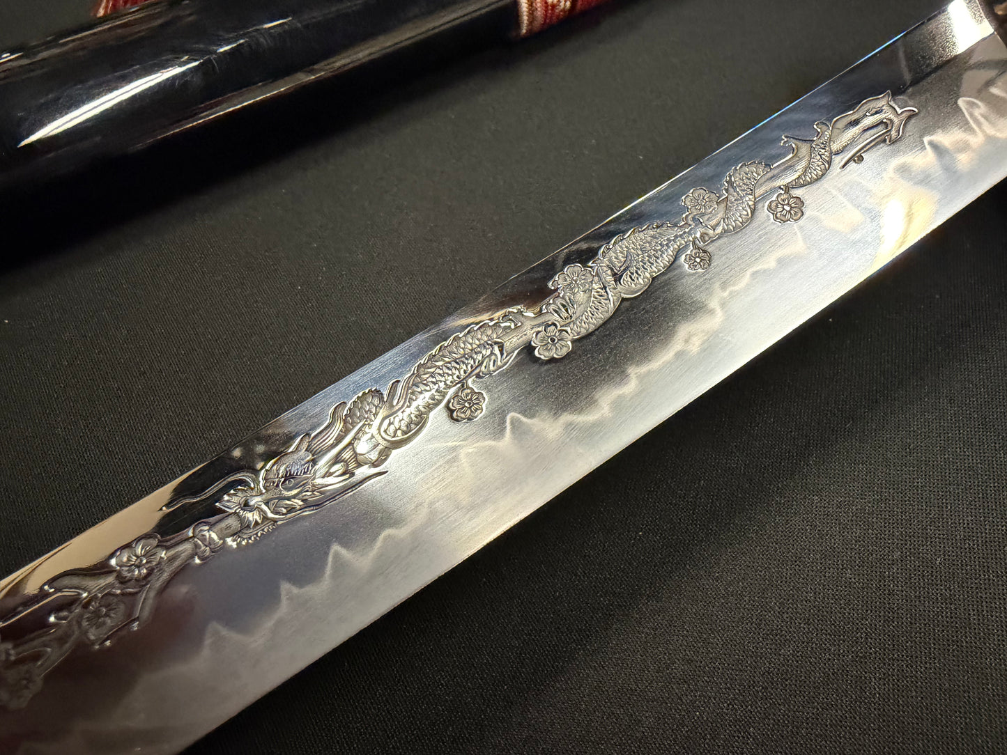 Phoenix Armory Craftsman Elite Katana - Crimson Dragonfire forge-folded Orishigane/Tamahagane