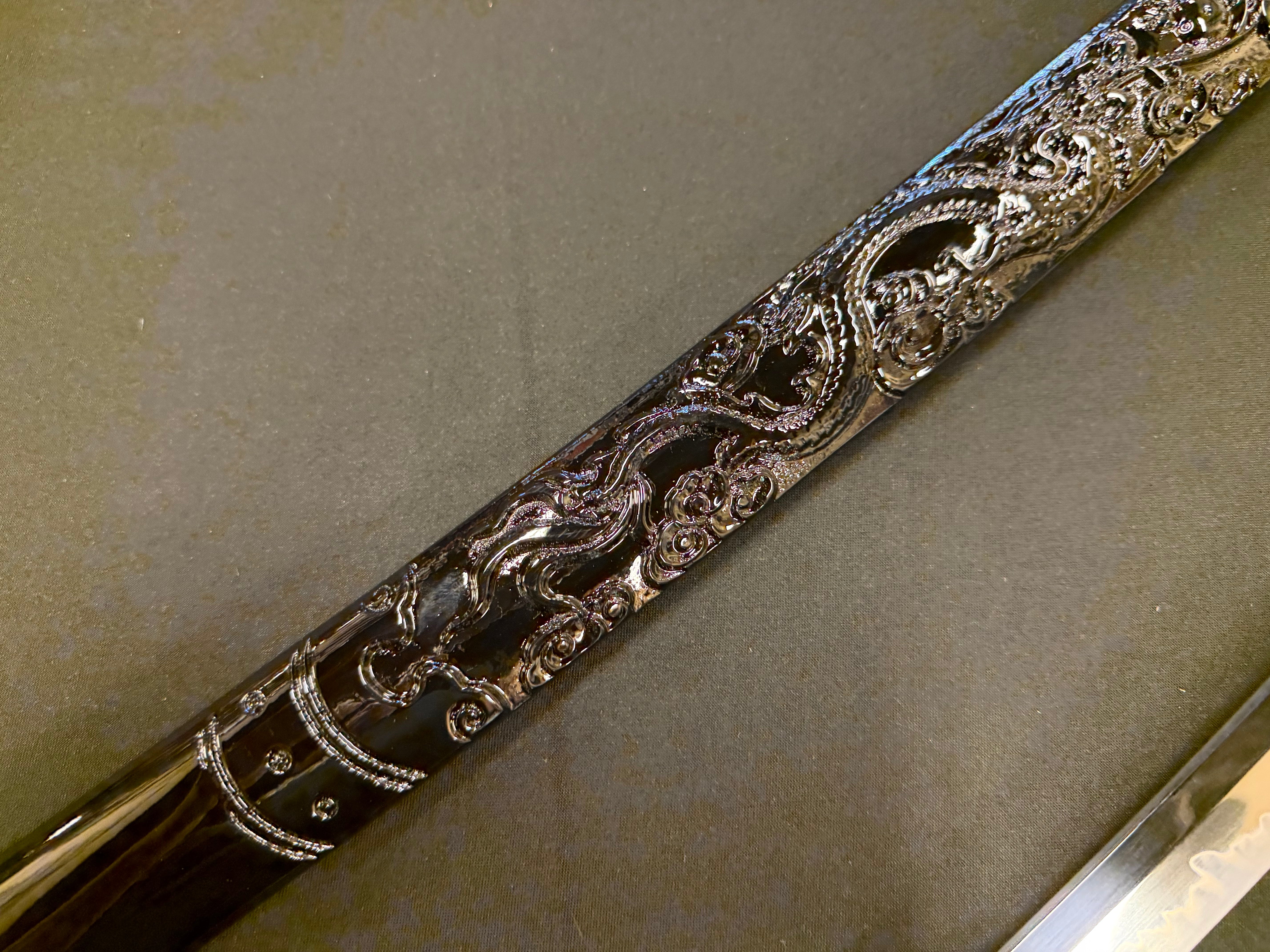 Phoenix Armory Craftsman Elite Katana - Crimson Dragonfire forge-folded Orishigane/Tamahagane