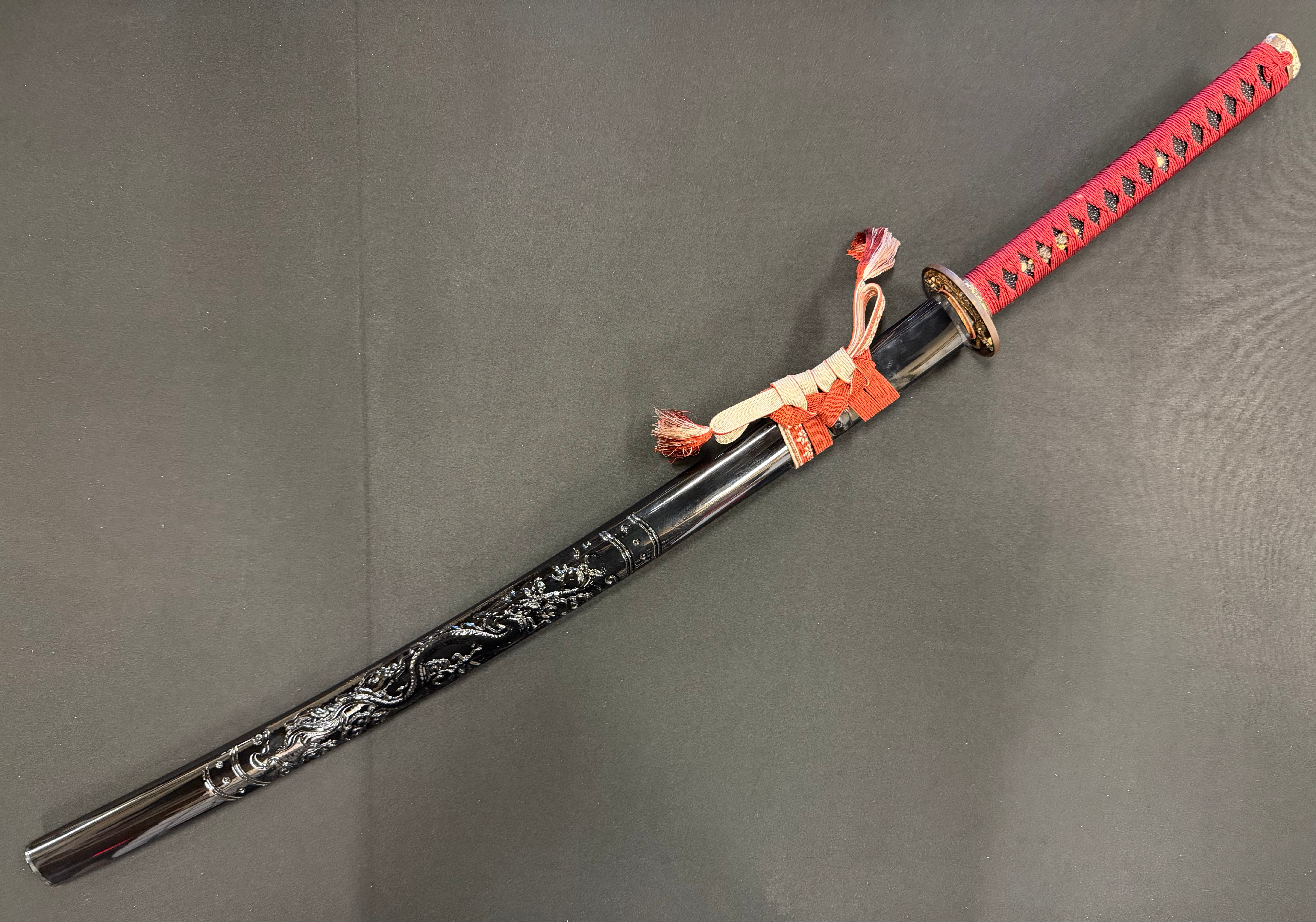 Phoenix Armory Craftsman Elite Katana - Crimson Dragonfire forge-folded Orishigane/Tamahagane