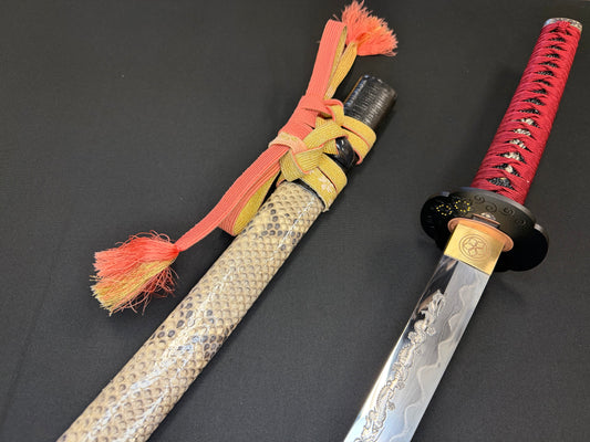 Phoenix Armory Craftsman Elite Katana - Bloodcoil Viper forge-folded Orishigane/Tamahagane Horimono