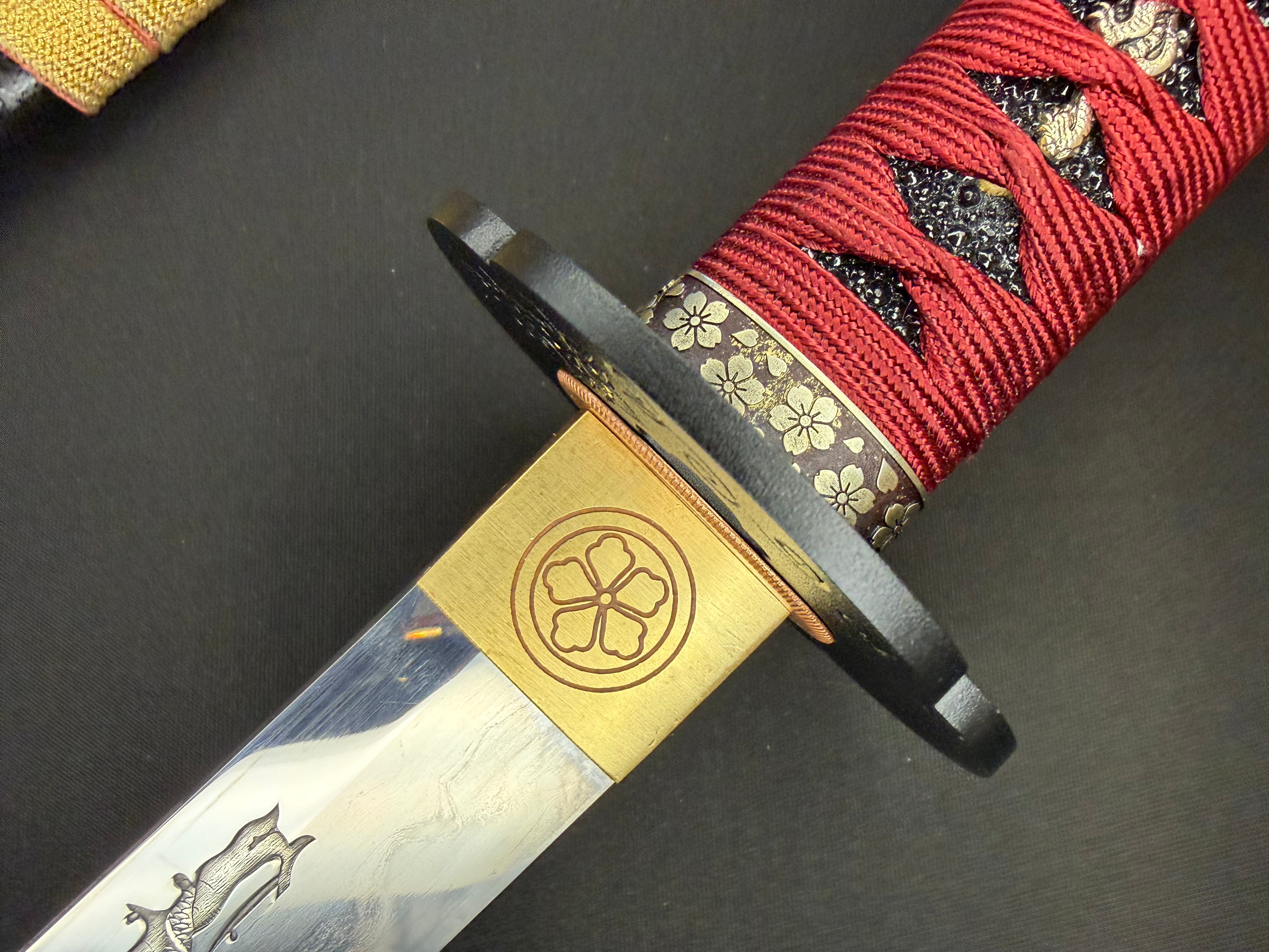 Phoenix Armory Craftsman Elite Katana - Bloodcoil Viper forge-folded Orishigane/Tamahagane Horimono