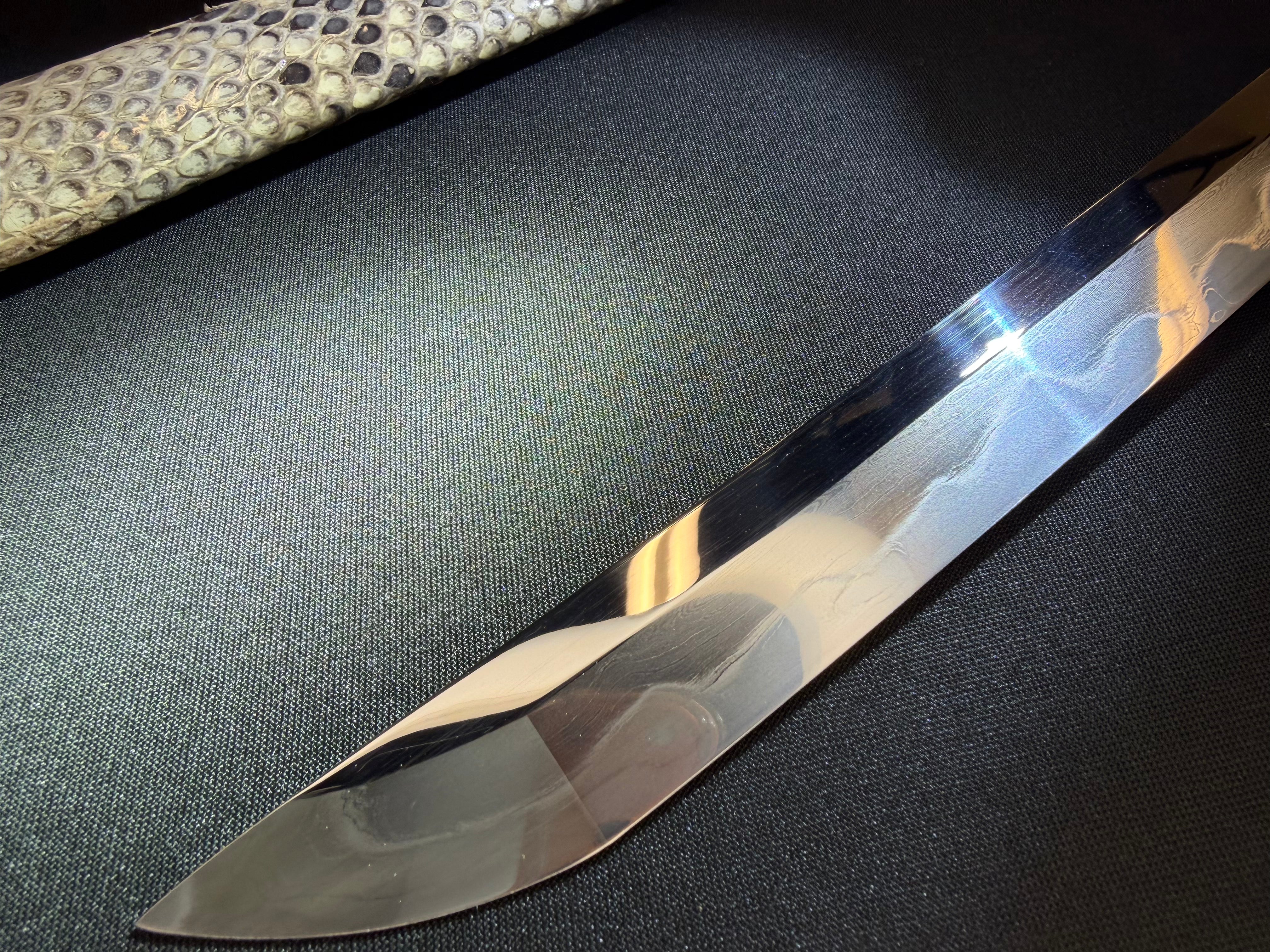 Phoenix Armory Craftsman Elite Katana - Bloodcoil Viper forge-folded Orishigane/Tamahagane Horimono