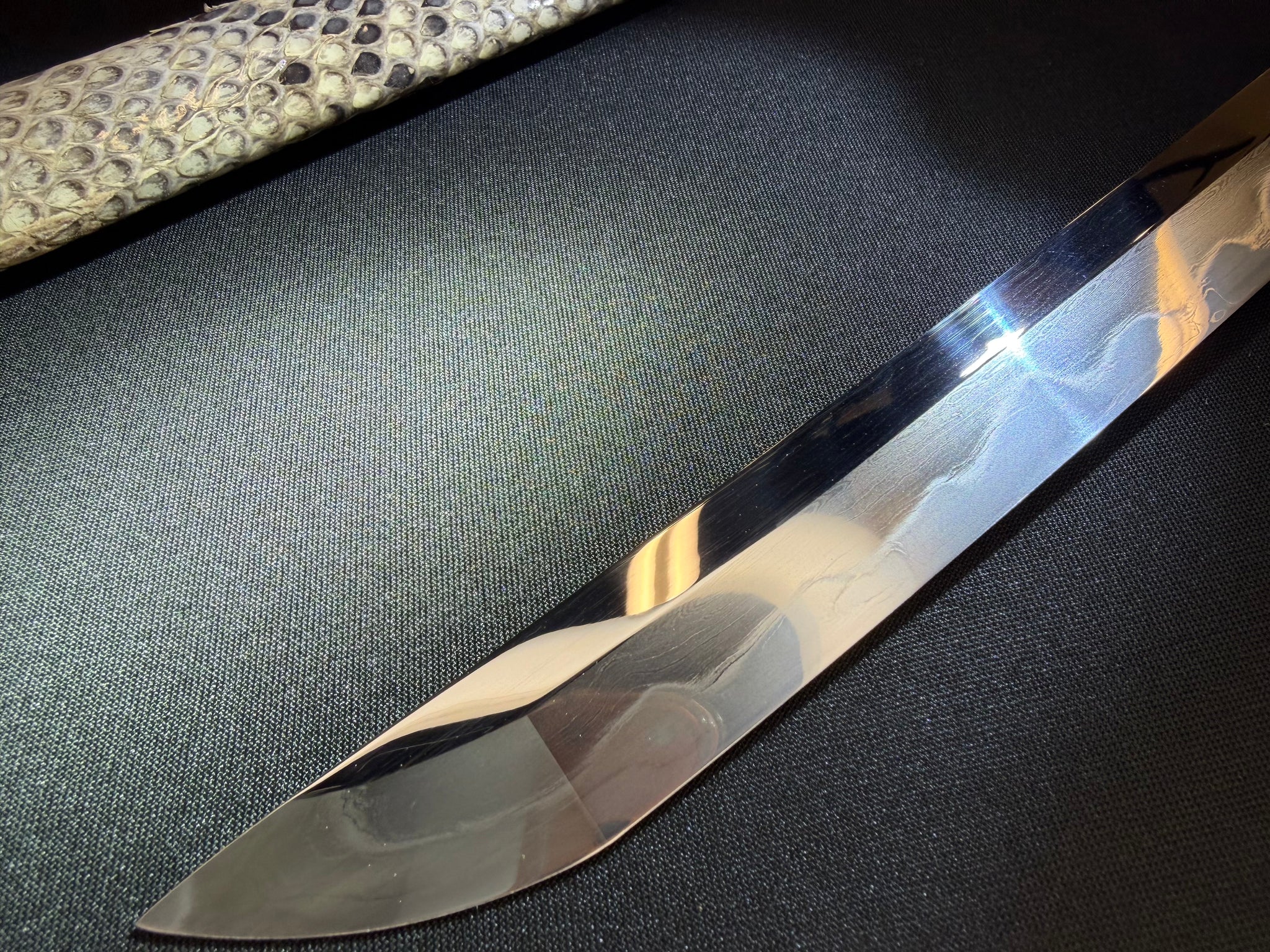 Phoenix Armory Craftsman Elite Katana - Bloodcoil Viper forge-folded Orishigane/Tamahagane Horimono