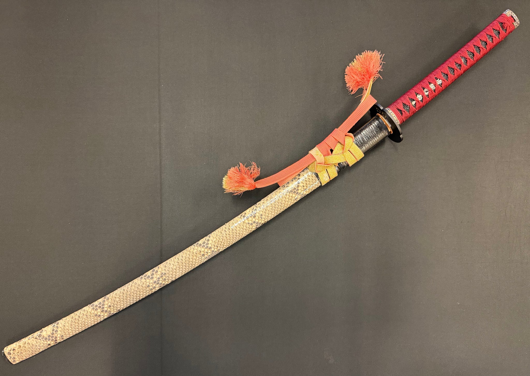 Phoenix Armory Craftsman Elite Katana - Bloodcoil Viper forge-folded Orishigane/Tamahagane Horimono