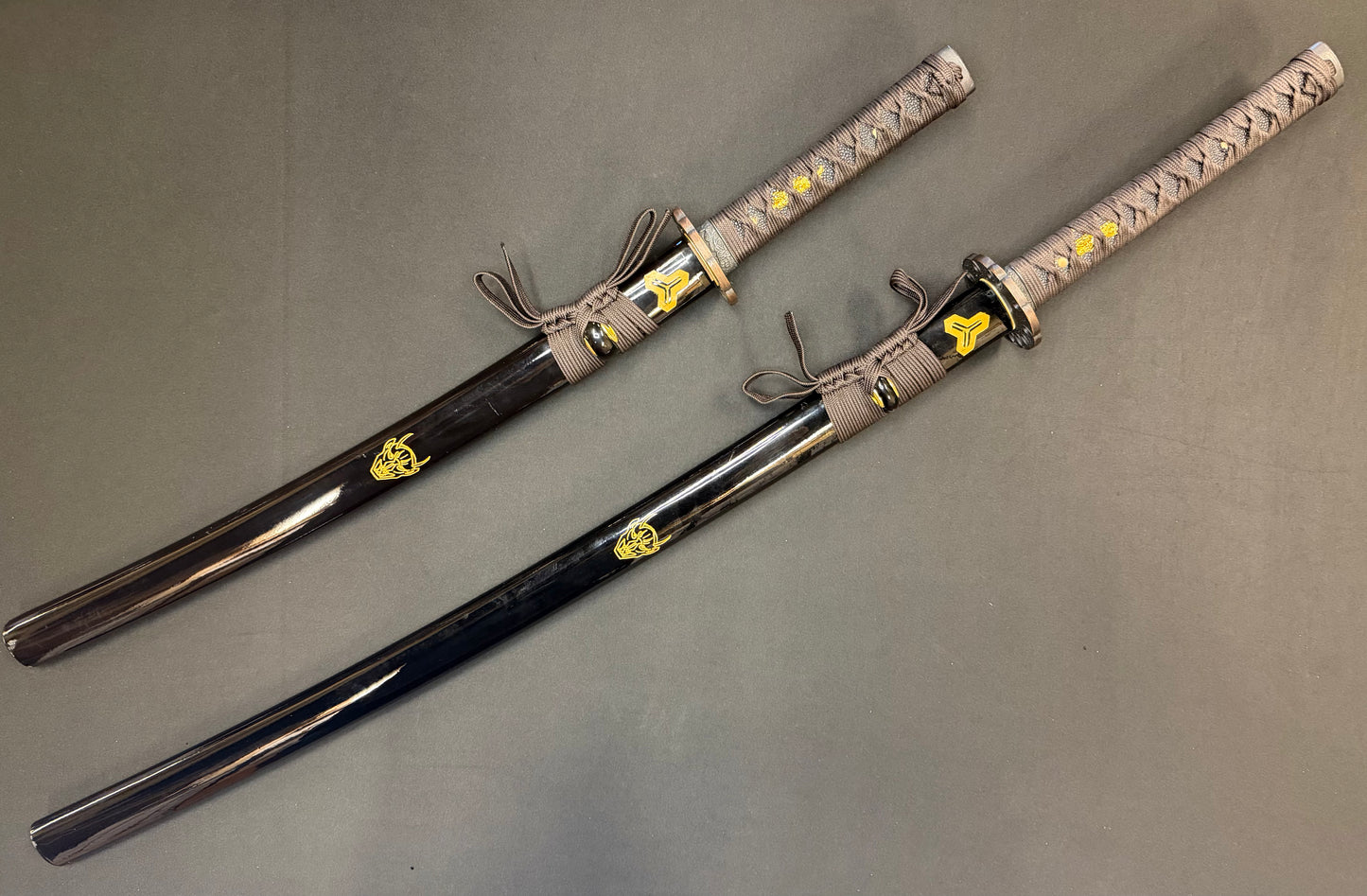 PRE-OWNED Dragonspring Daisho 2-Sword Set - Oni Damascus - Damascus Steel