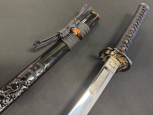 Phoenix Arms Katana - Obsidian Dragon Tamagahane/Orishigane Horimono