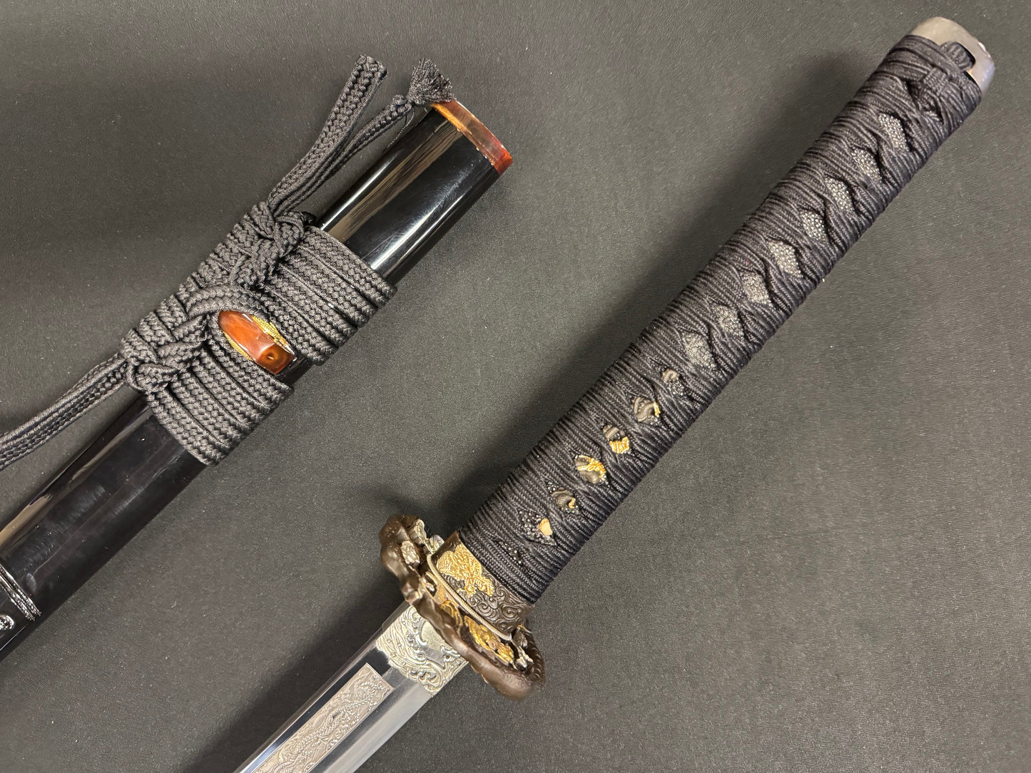 Phoenix Arms Katana - Obsidian Dragon Tamagahane/Orishigane Horimono