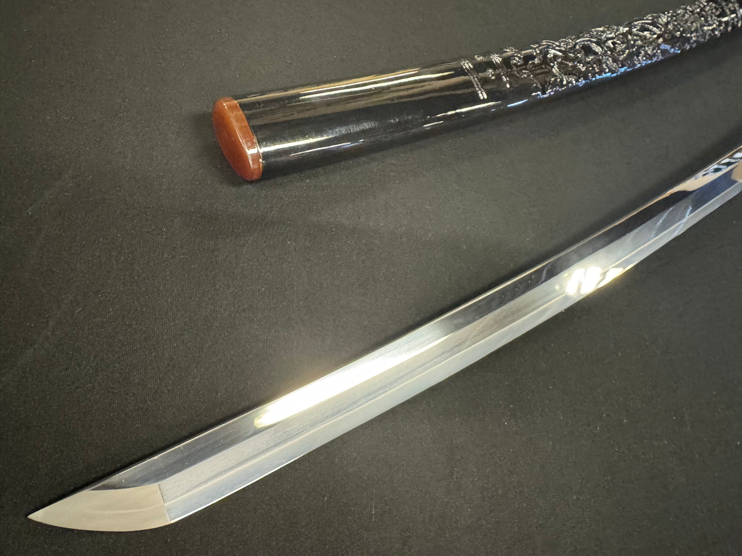 Phoenix Arms Katana - Obsidian Dragon Tamagahane/Orishigane Horimono