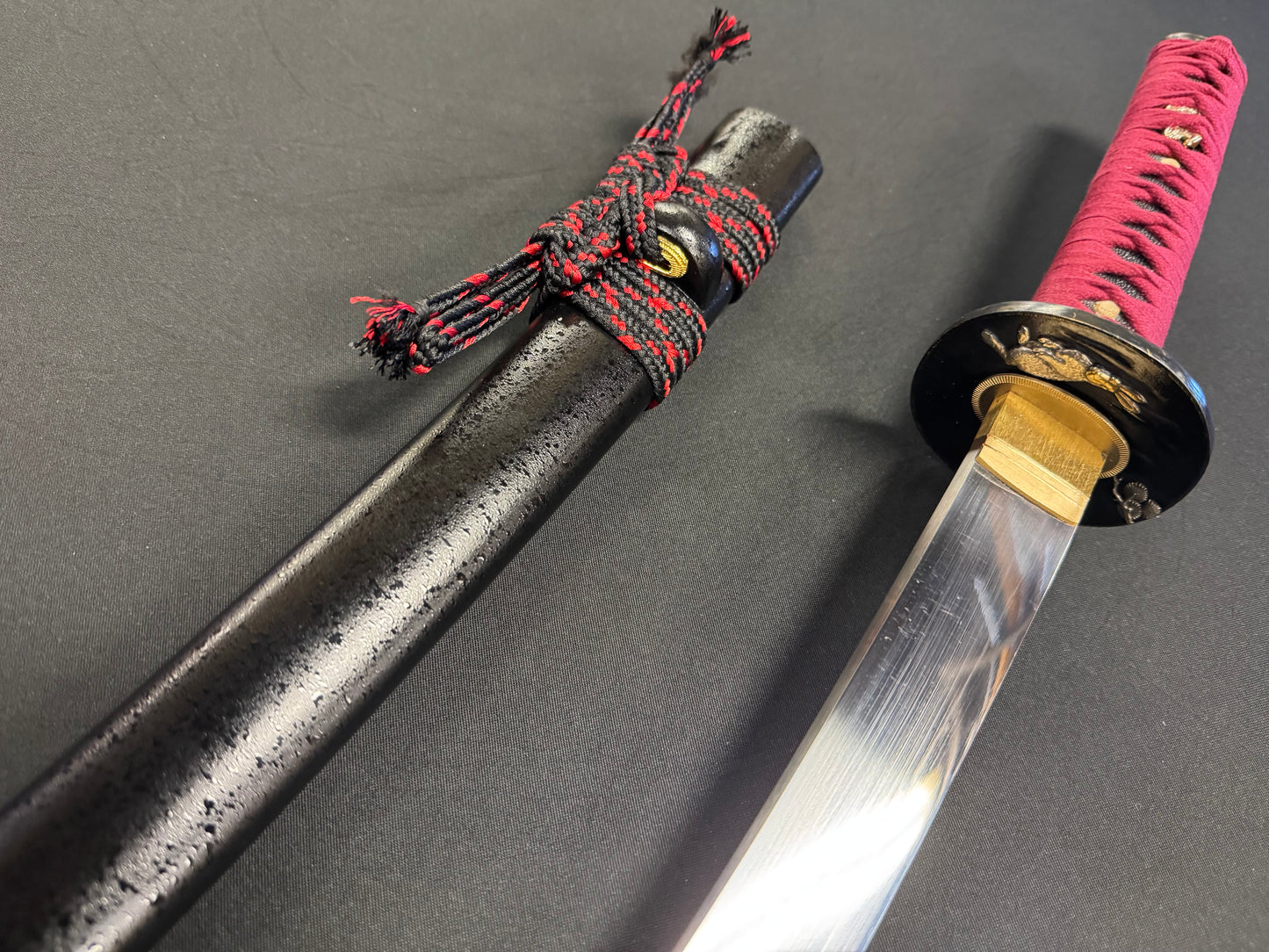 Legacy Blades Crimson Tiger Reaper Wakizashi  - 1095 Clay Tempered Hira Zukuri Suguha