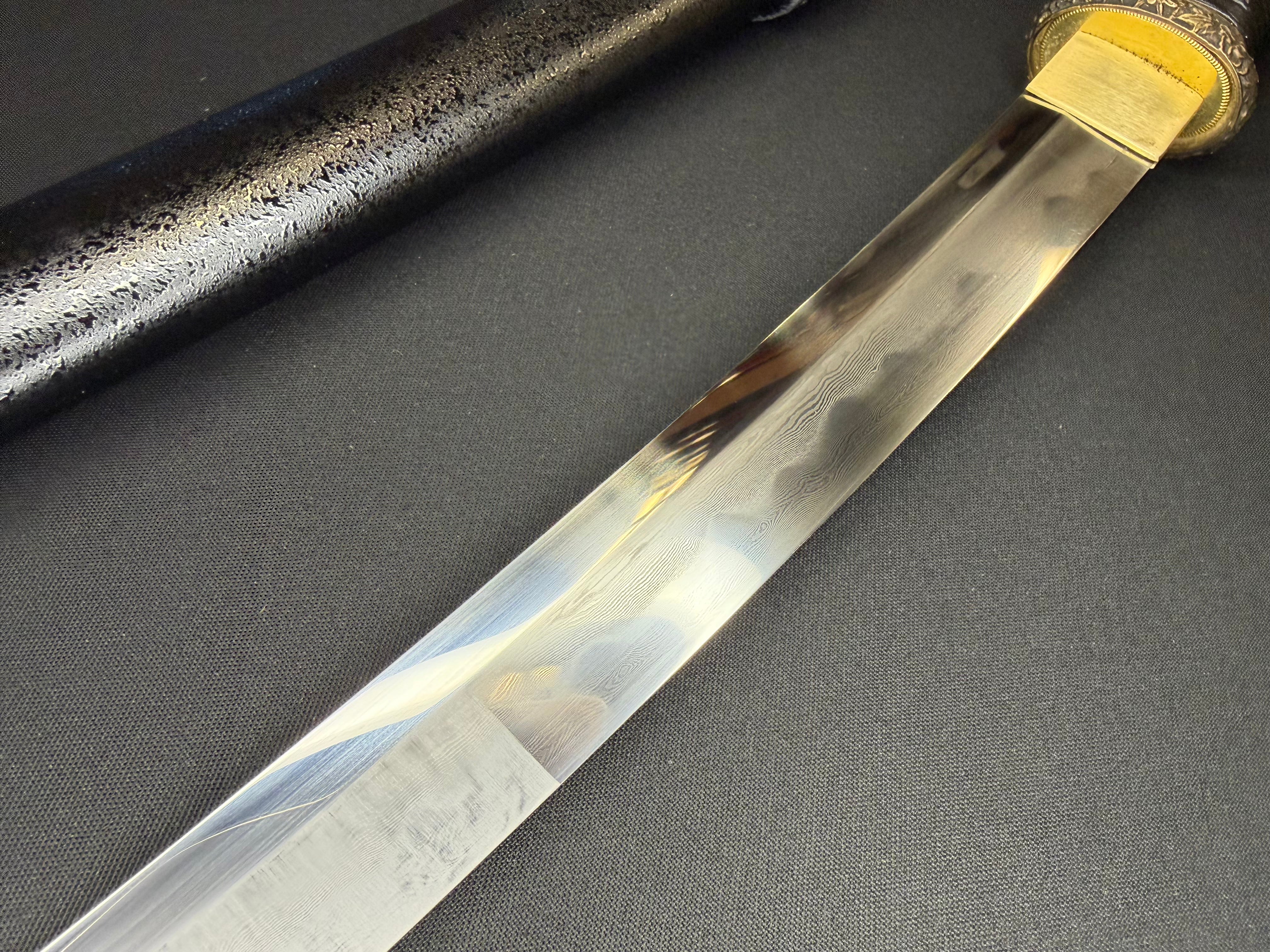 Shogun Arms Tanto - Dark Legacy Osoraku Clay Tempered Folded Steel