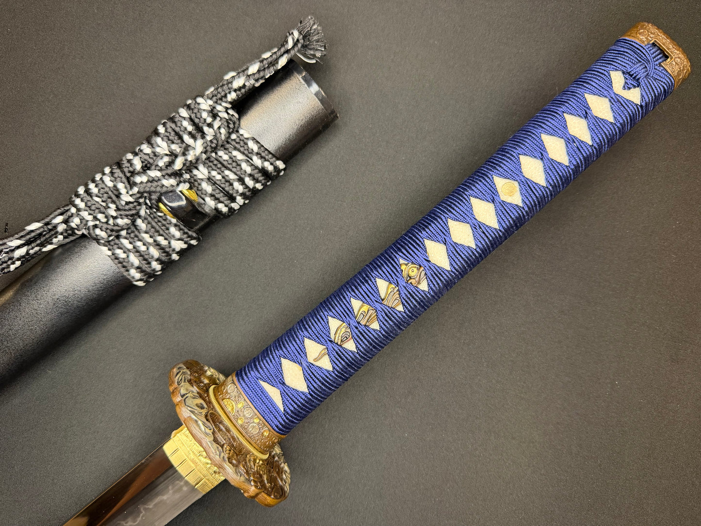 Phoenix Armory Katana -  Blue Dragon Waves T10