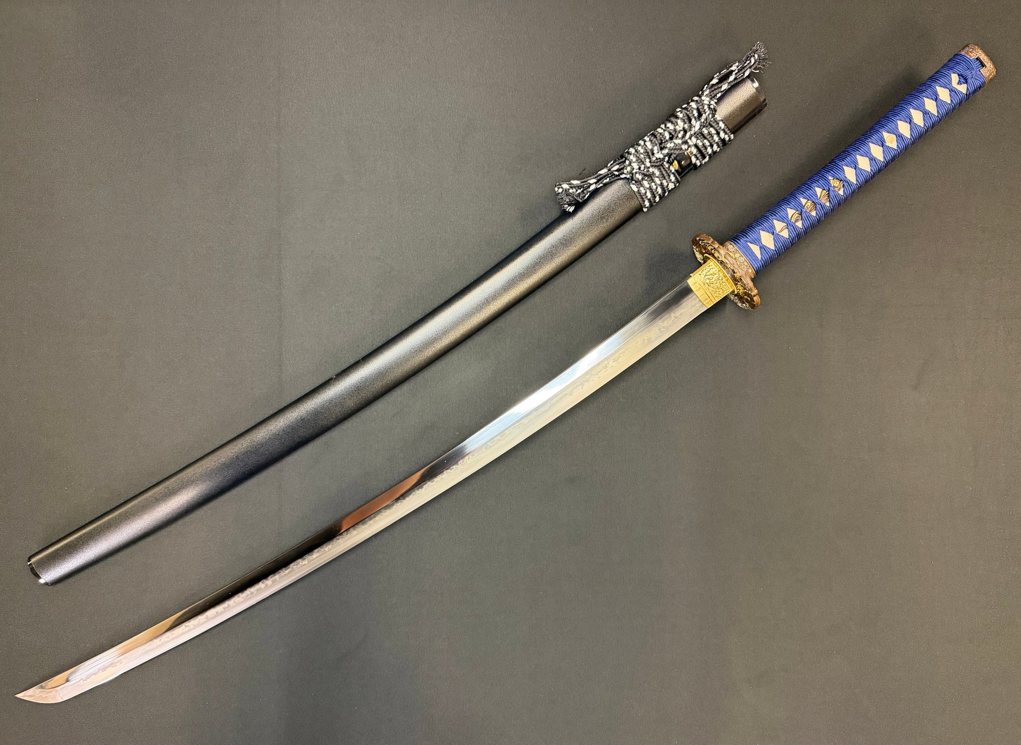 Phoenix Armory Katana -  Blue Dragon Waves T10