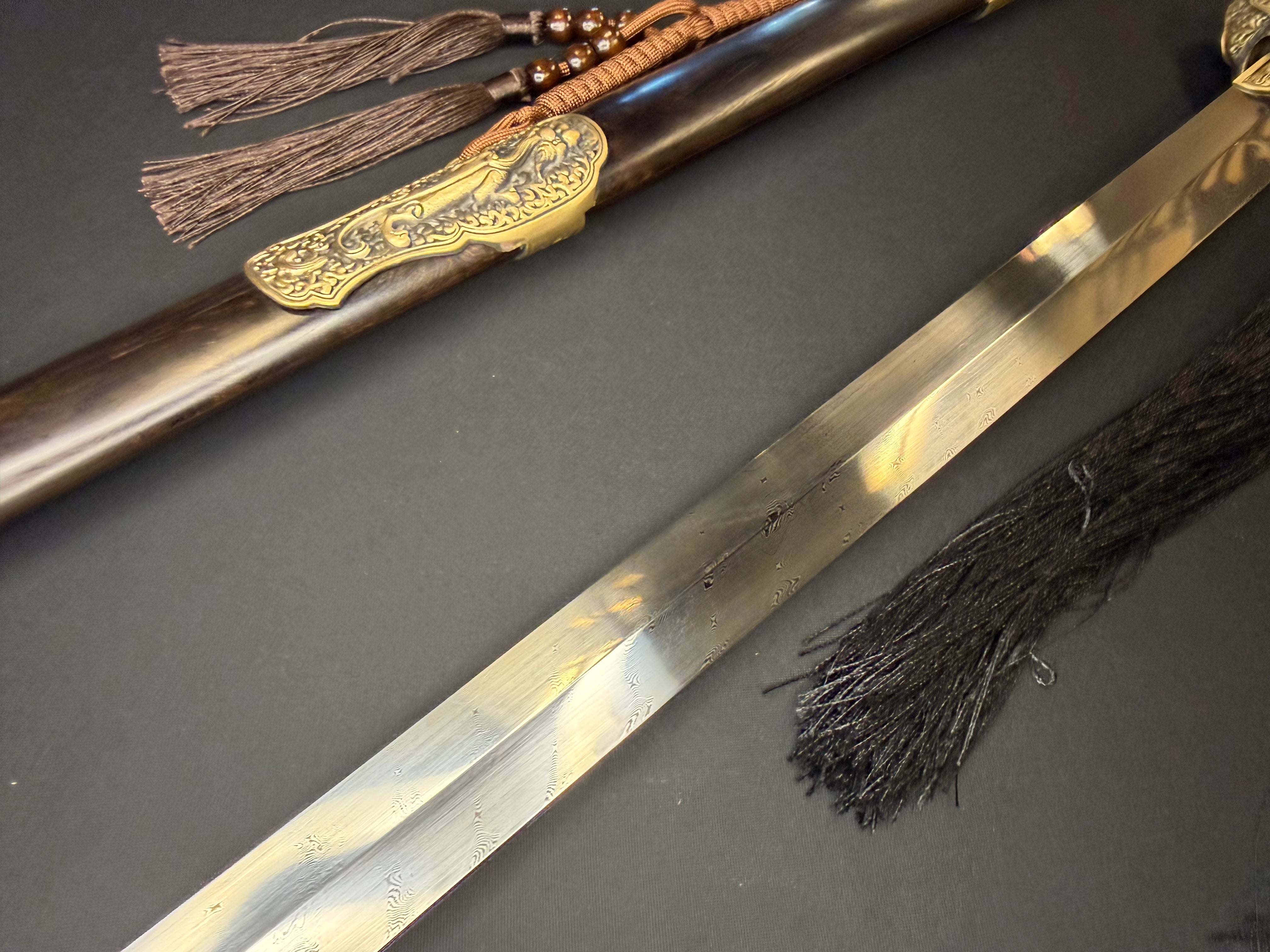 Phoenix Armory Jian - Spiral Damascus