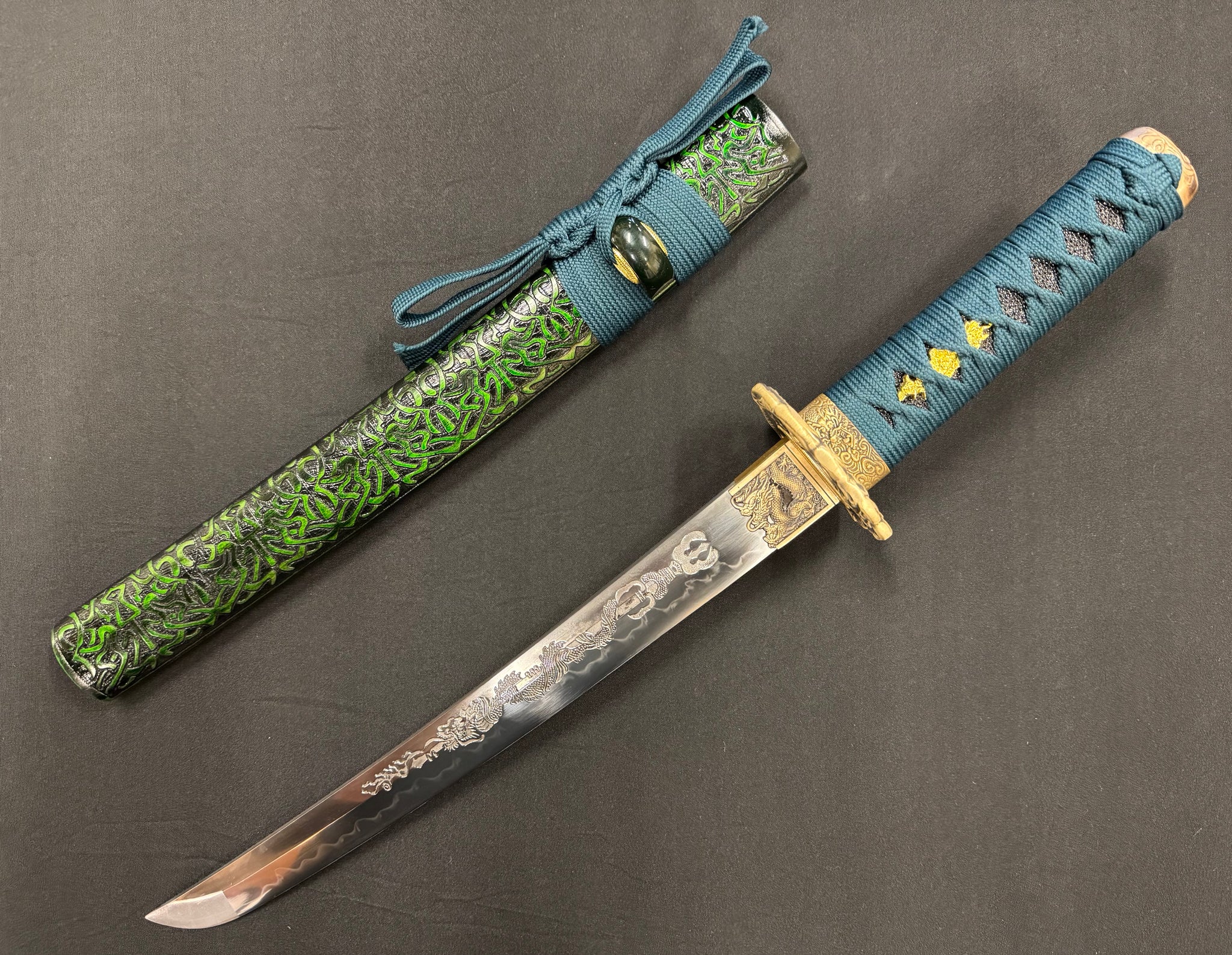 Phoenix Armory Tanto - Celtic Wyvern T10 Horimono