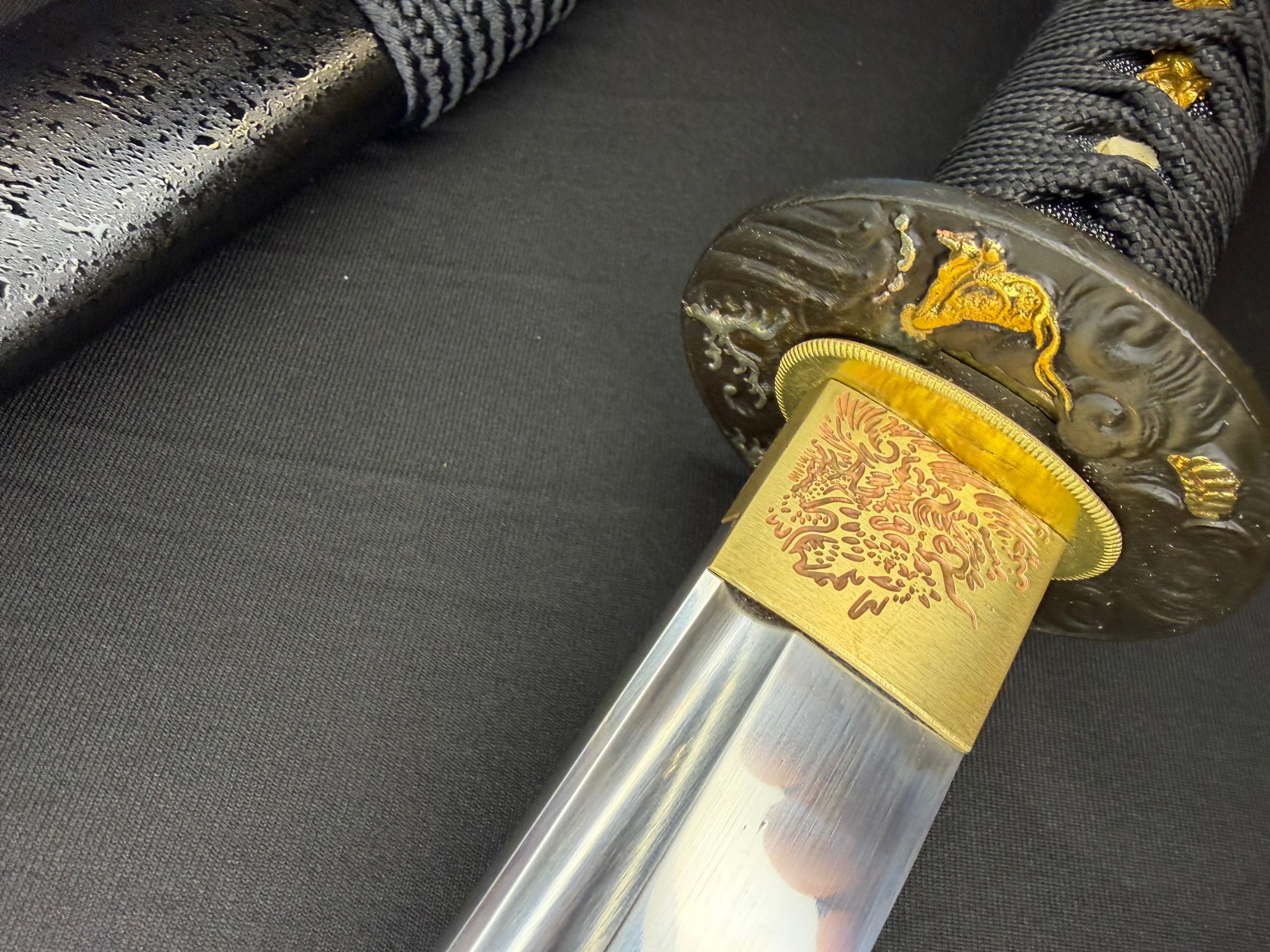 Phoenix Armory Duelist Series Katana - Black Sea Dragon T10 Okissaki