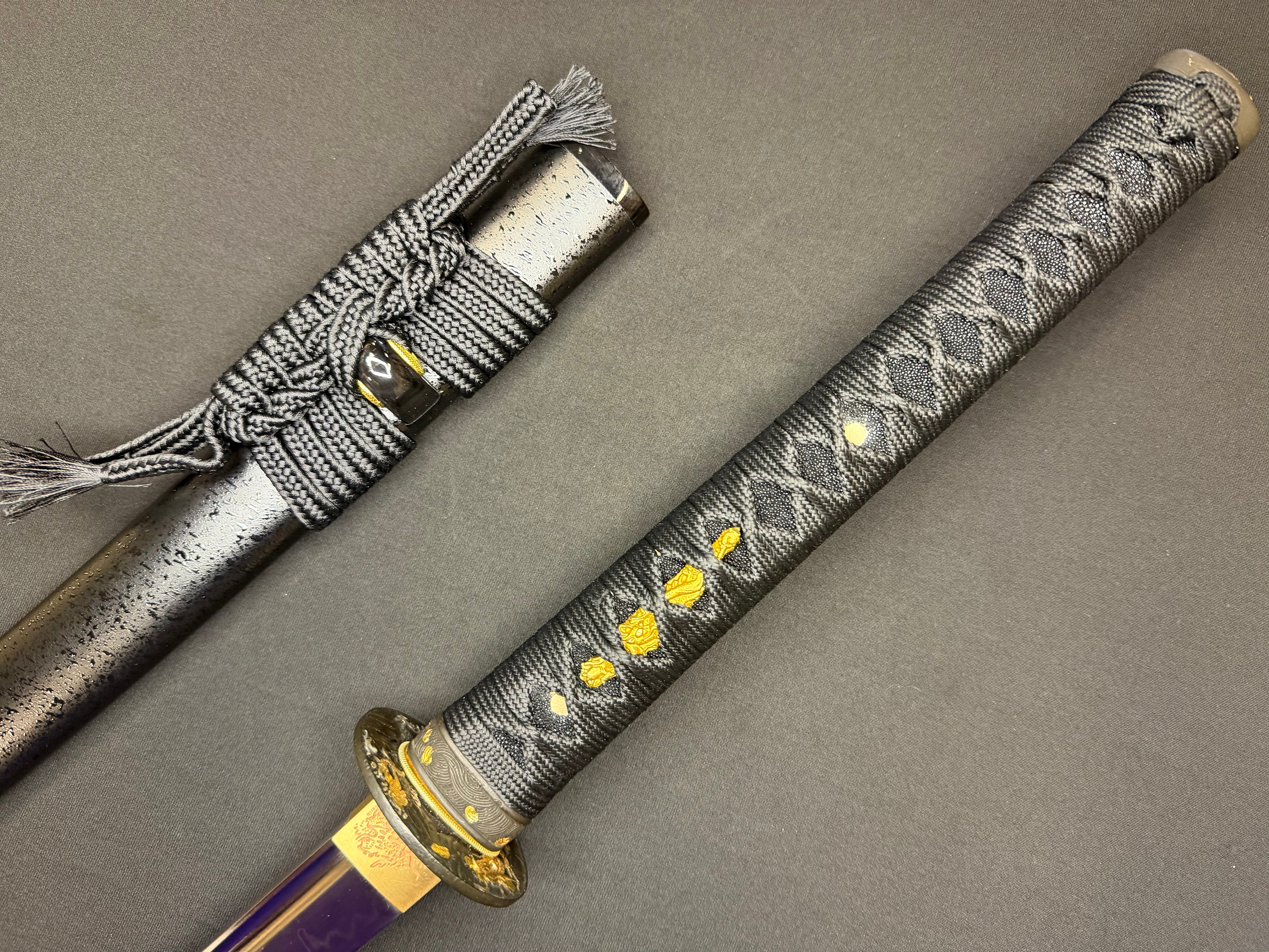 Phoenix Armory Duelist Series Katana - Black Sea Dragon T10 Okissaki