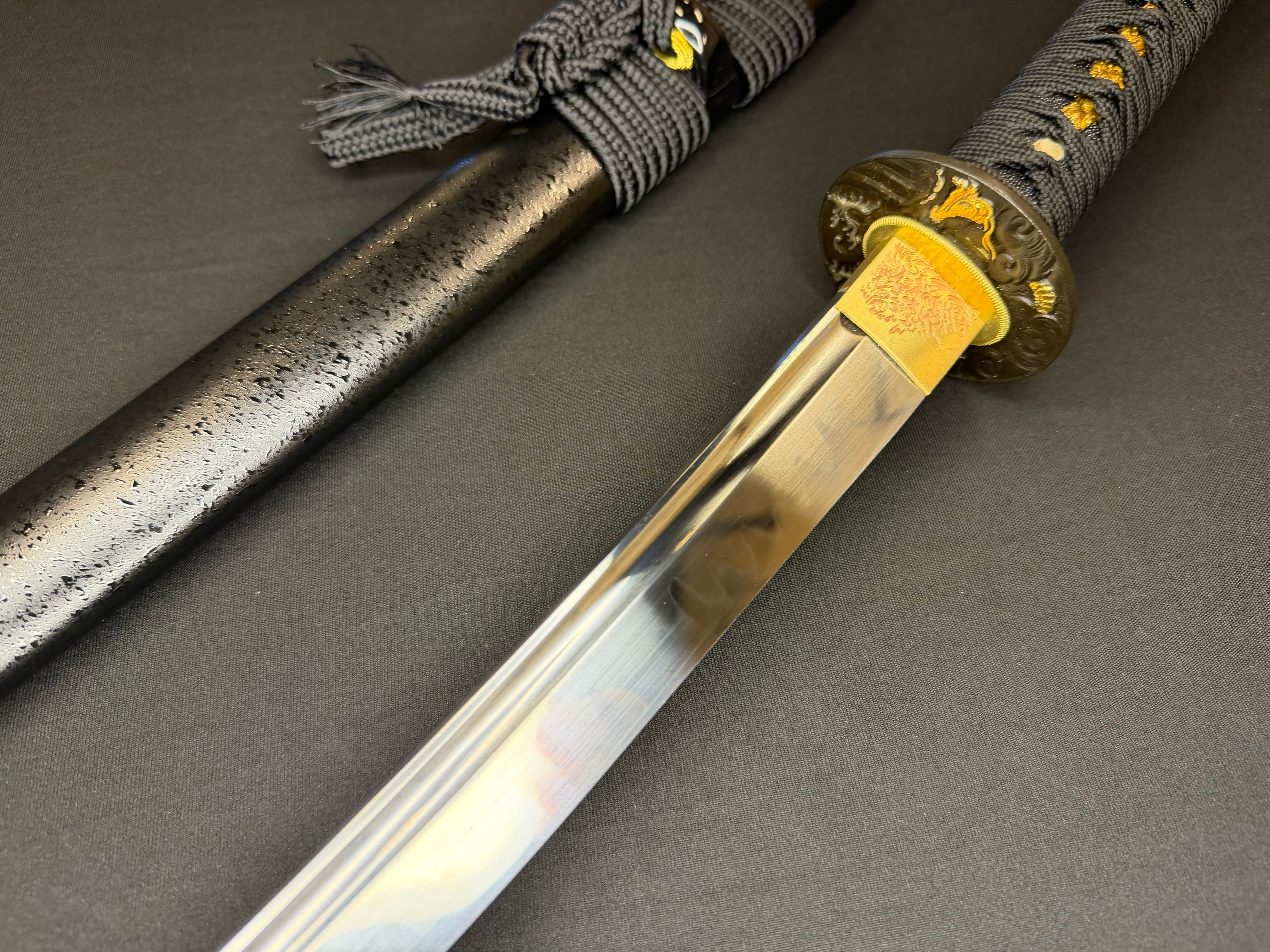 Phoenix Armory Duelist Series Katana - Black Sea Dragon T10 Okissaki