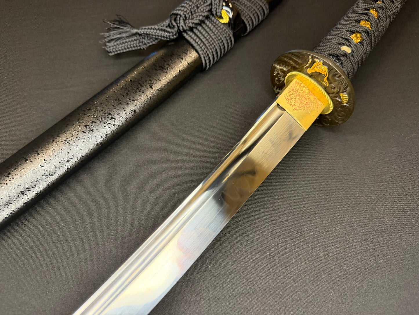 Phoenix Armory Duelist Series Katana - Black Sea Dragon T10 Okissaki