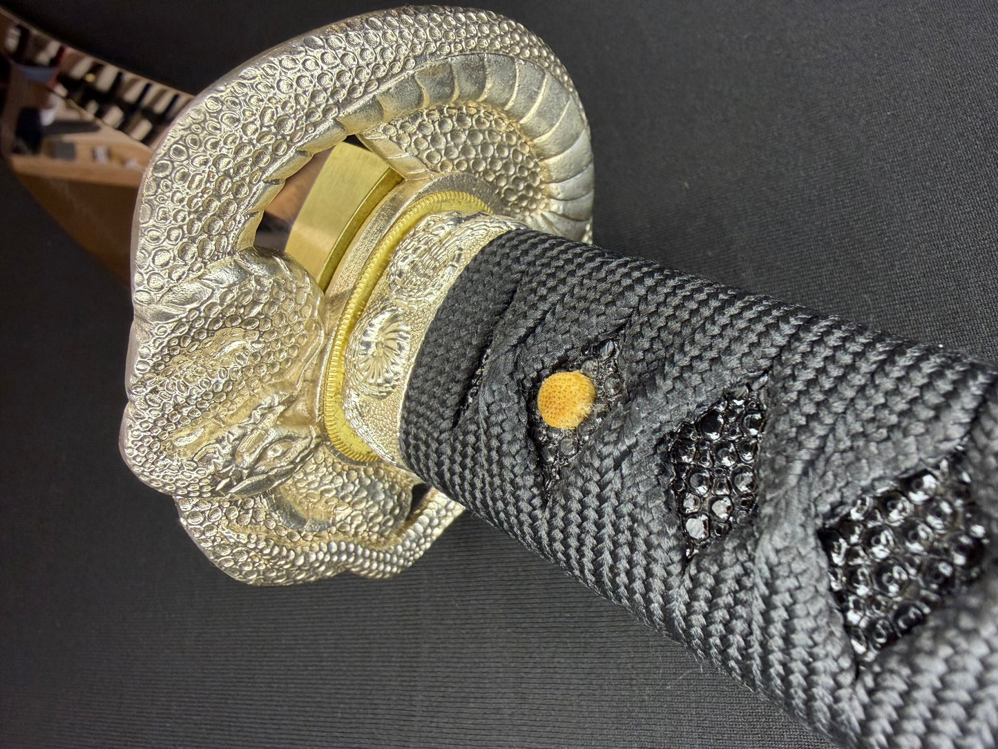 Legacy Steel O-Katana Titan Stout Shobu - Red Coilfang- Choji Hamon, 1095 clay tempered
