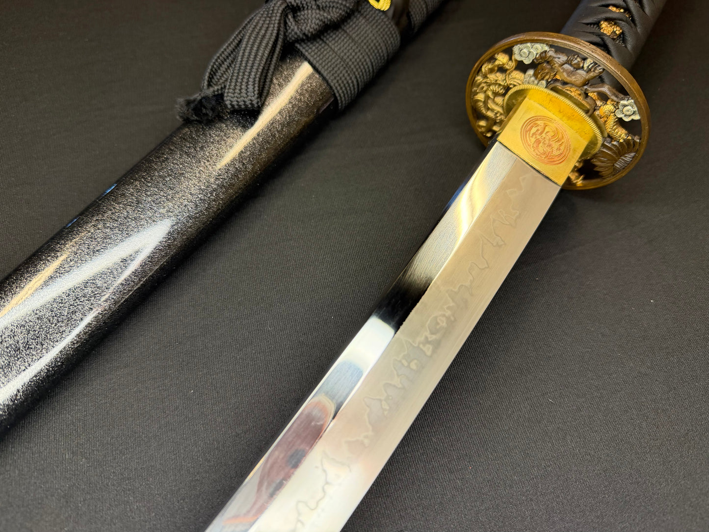 Cloudhammer Katana - Hidden Dragon Series Sakura Fury - sx105v Japanese Tool Steel - Ko-Choji Hamon