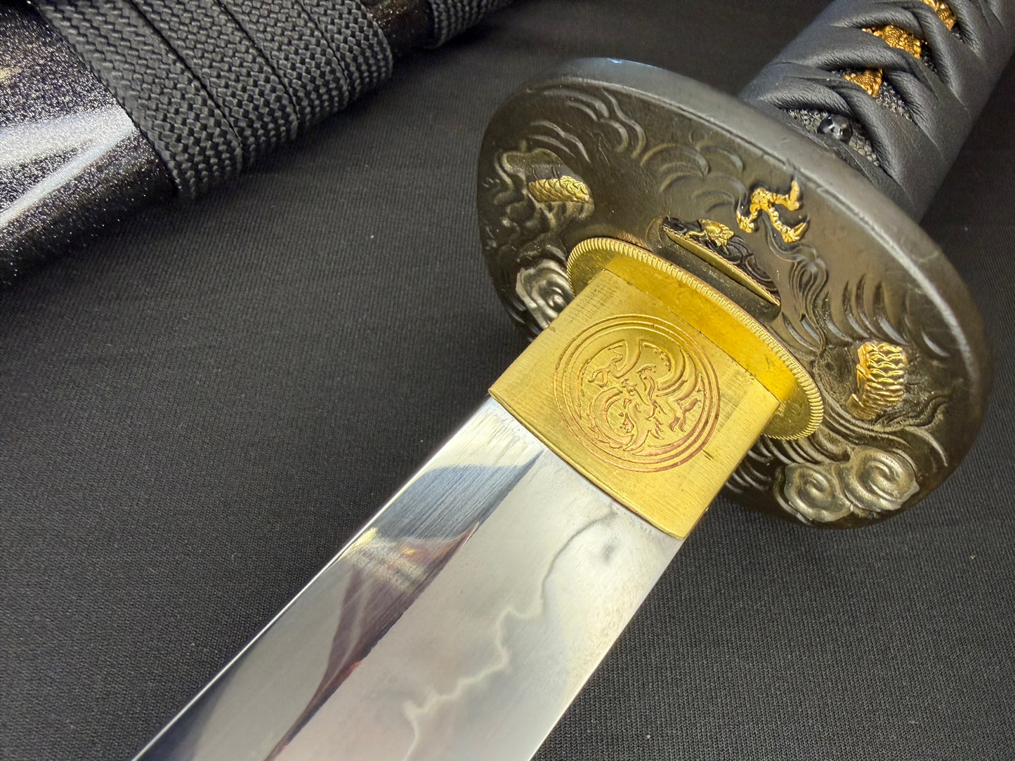 Cloudhammer Katana - Hidden Dragon Series Stormdragon - sx105v Japanese Tool Steel - Ko-Choji Hamon