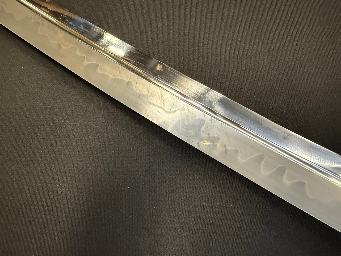 Phoenix Armory Naginata Naoshi wakizashi - Night Chrysanthemum - T10 Clay Tempered Black